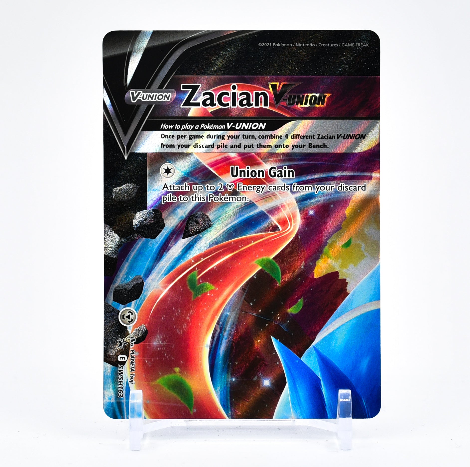 Zacian V Union - Top Left SWSH163 Black Star Promo Pokemon - NM/MINT