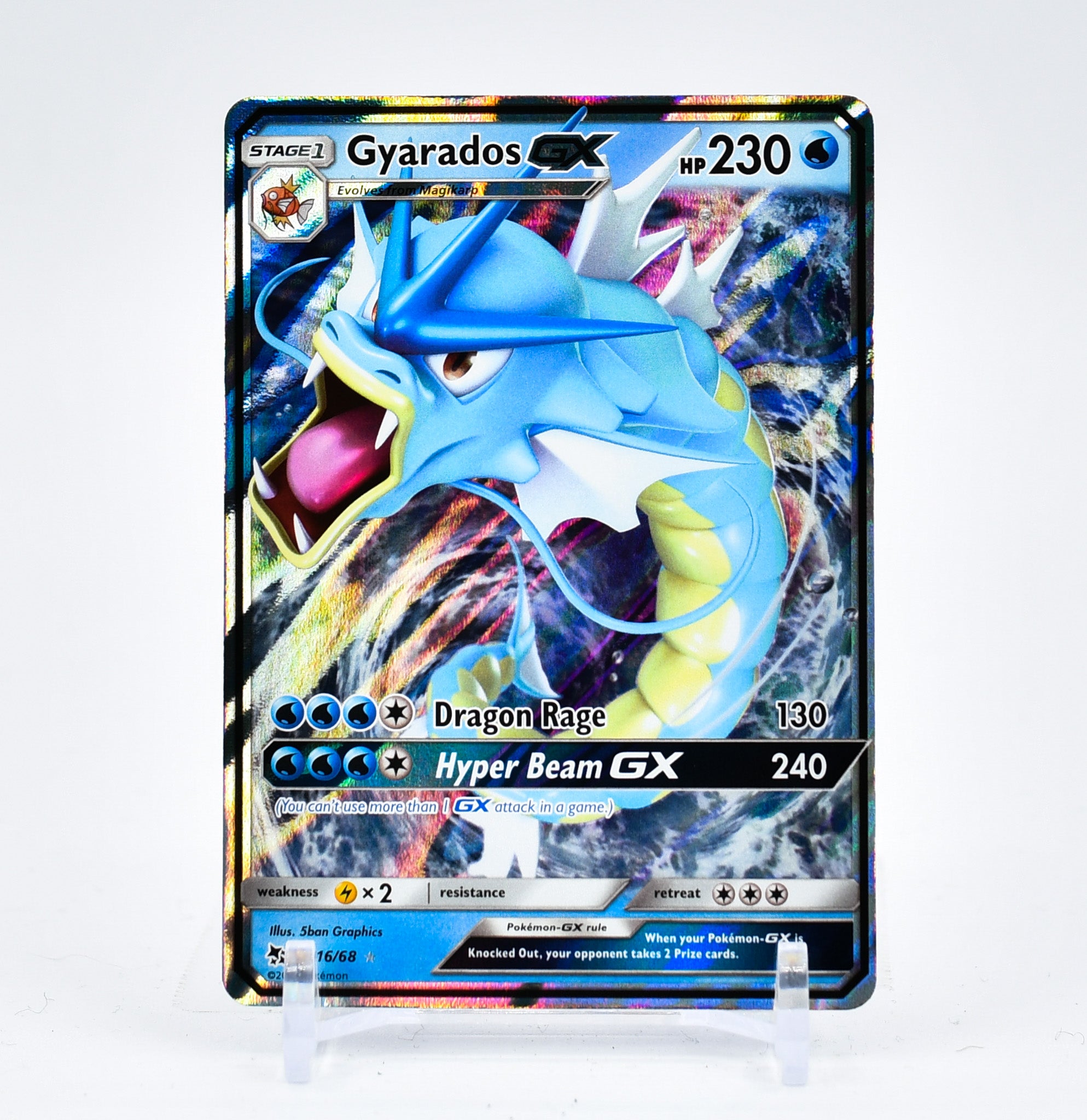 Gyarados GX - 16/68 Hidden Fates Ultra Rare Pokemon - NM/MINT