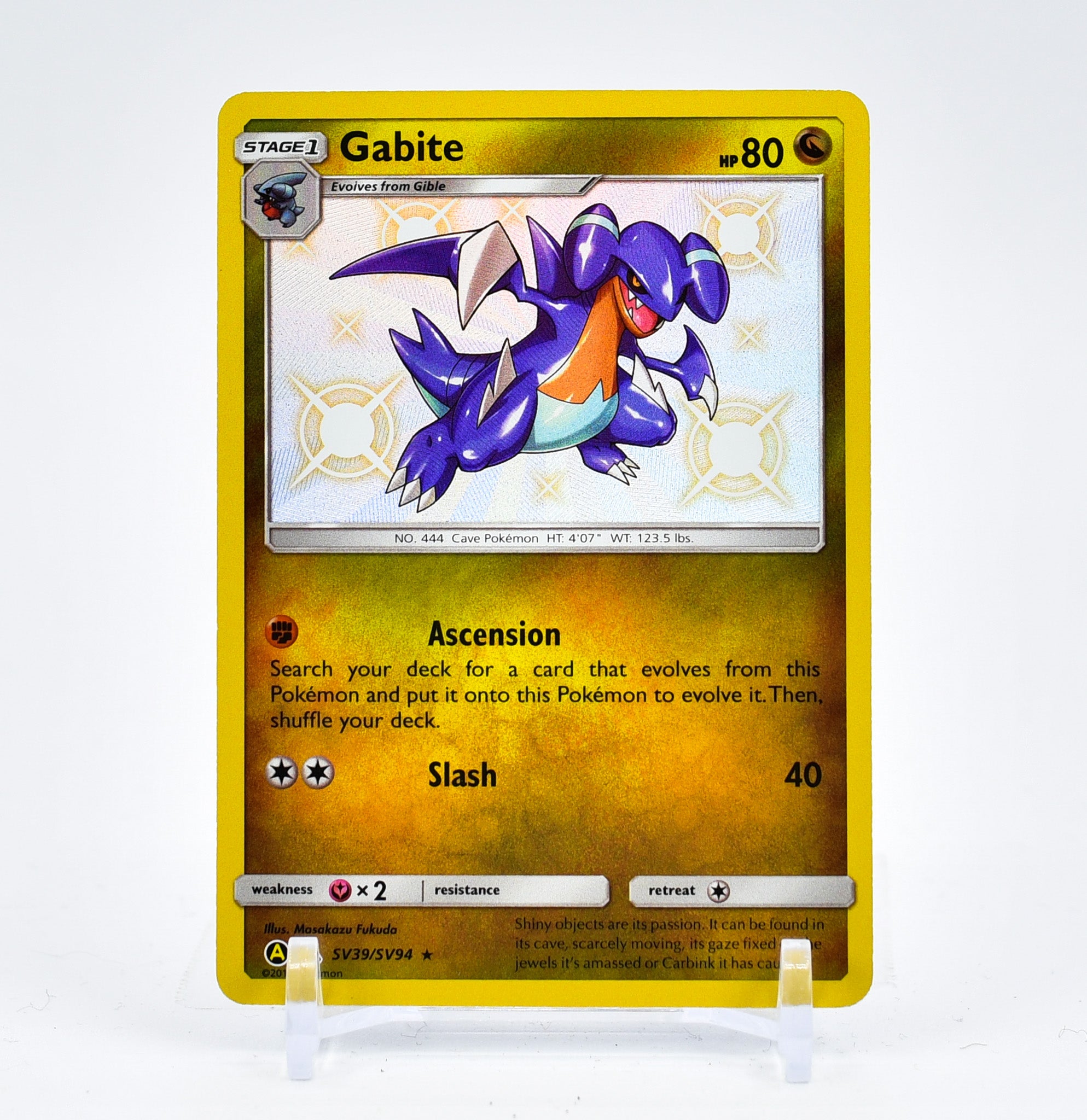 Gabite - SV39/SV94 Hidden Fates BABY SHINY Holo Rare Pokemon - NM/MINT