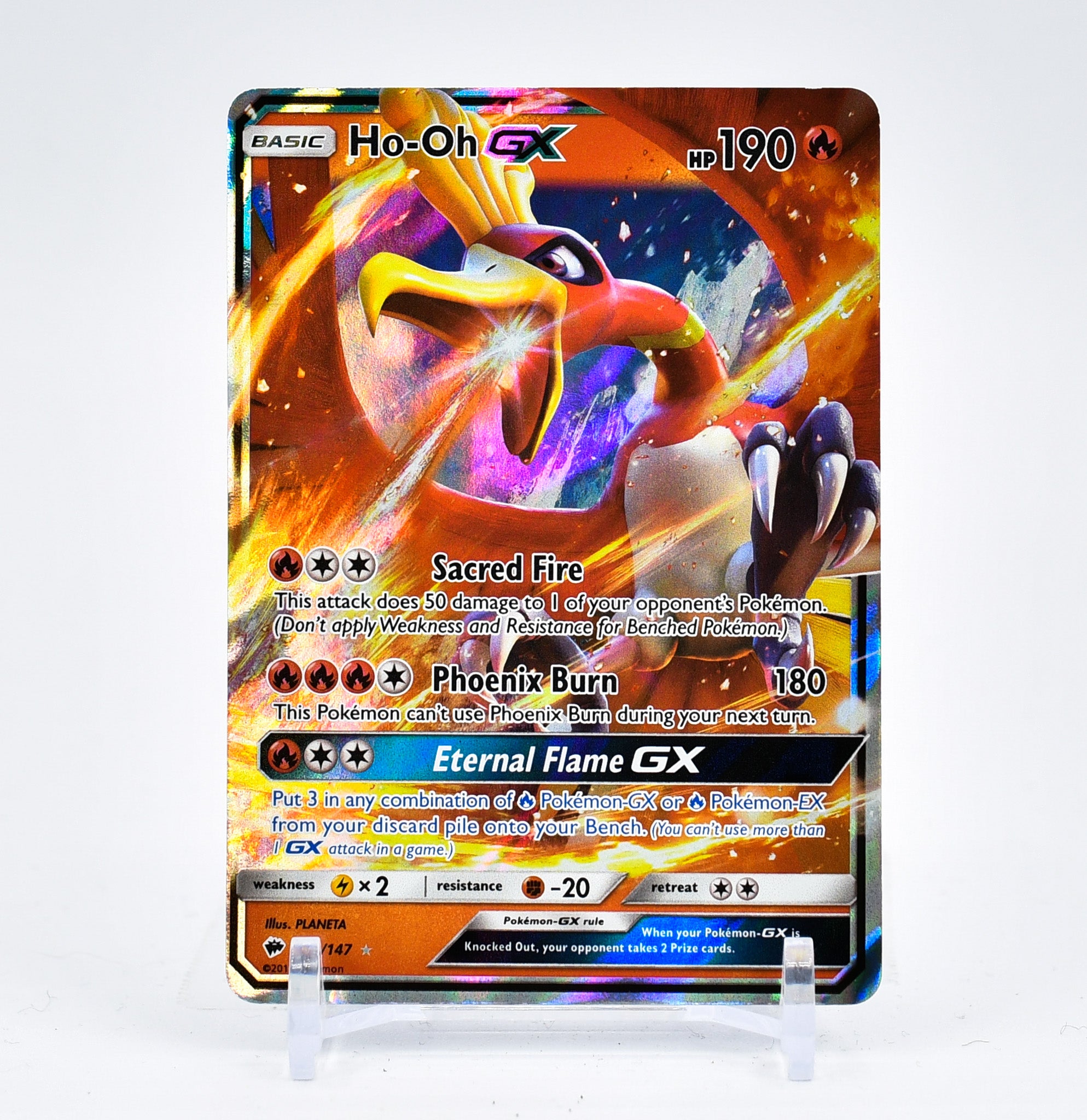 Ho-Oh GX - 21/147 Burning Shadows Ultra Rare Pokemon - NM/MINT