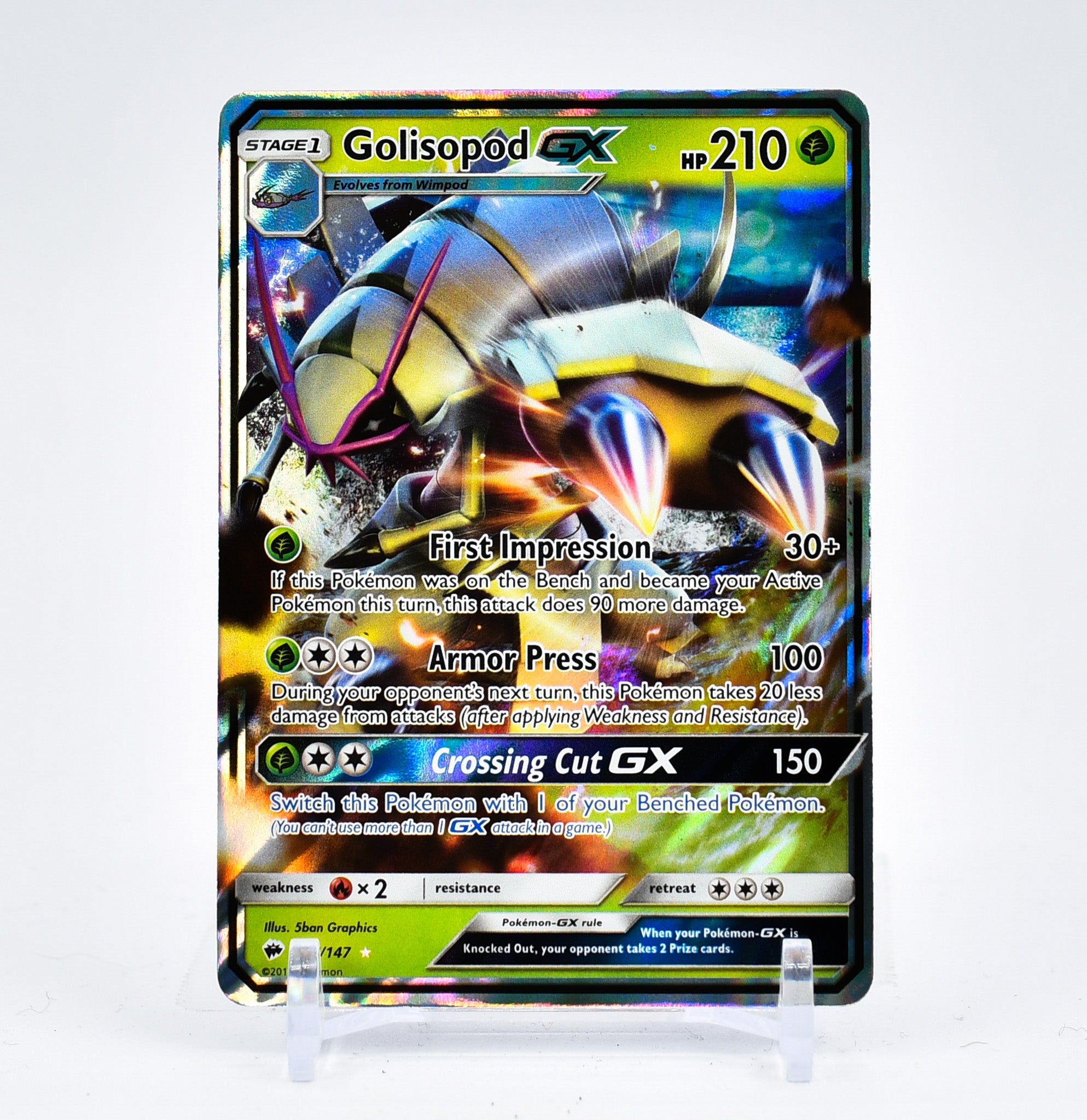 Golisopod GX - 17/147 Burning Shadows Ultra Rare Pokemon - NM/MINT