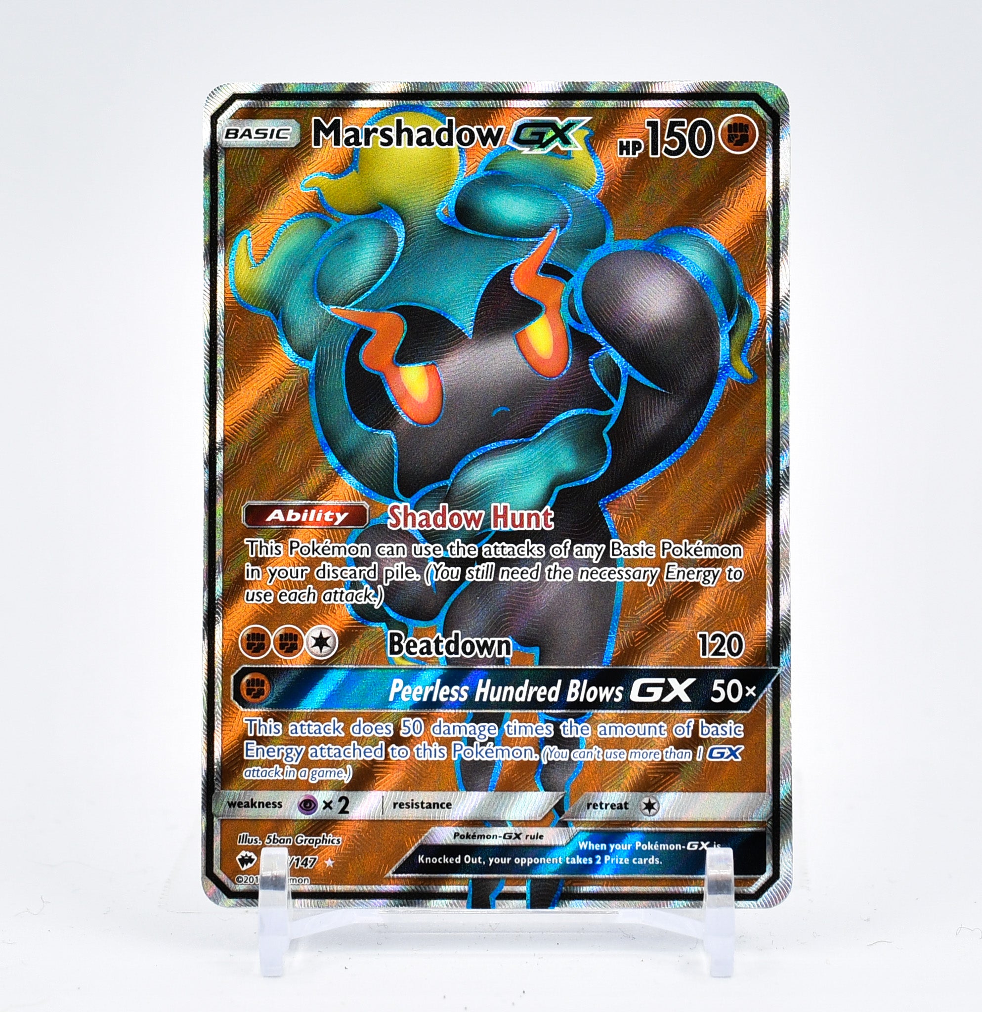Marshadow GX - 137/147 Burning Shadows FULL ART Pokemon - NM/MINT