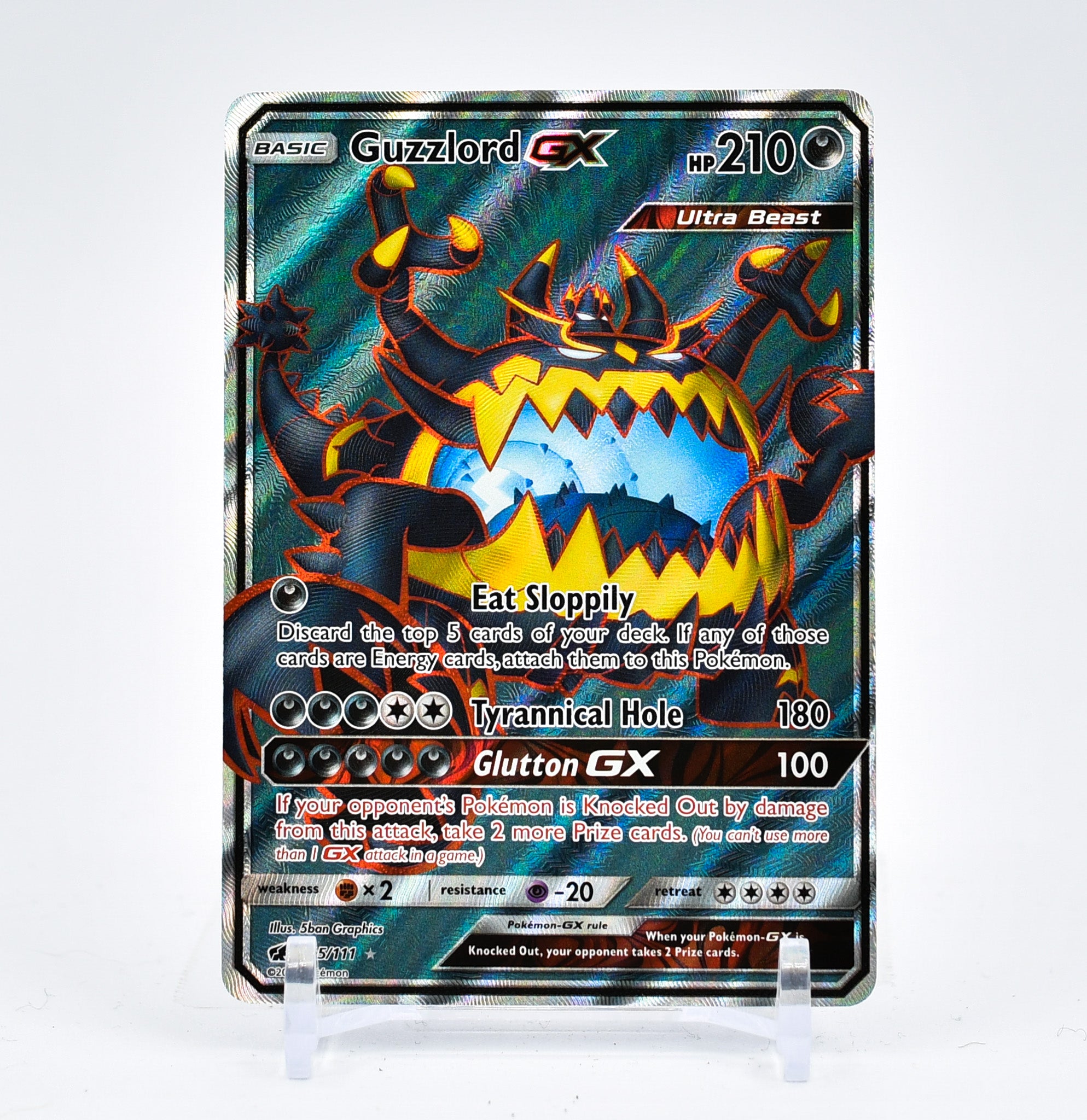 Guzzlord GX - 105/111 Crimson Invasion FULL ART Pokemon - NM/MINT