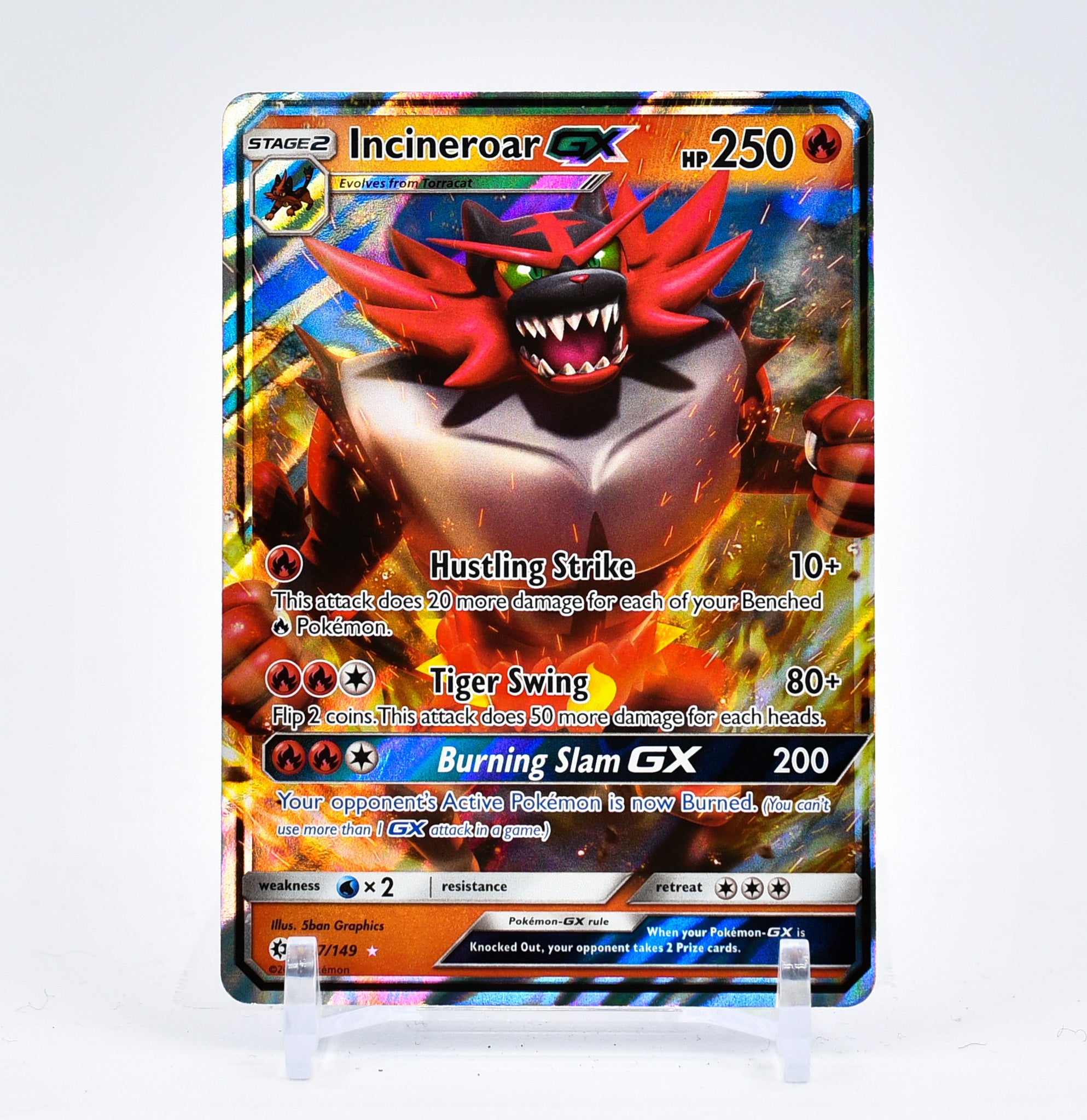 Incineroar GX - 27/149 Sun & Moon Ultra Rare Pokemon - NM/MINT