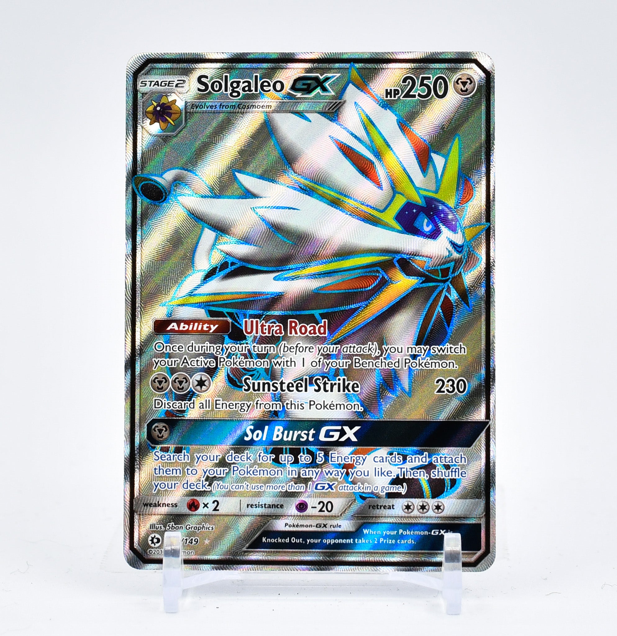 Solgaleo GX -143/149 Sun & Moon FULL ART Pokemon - NM/MINT