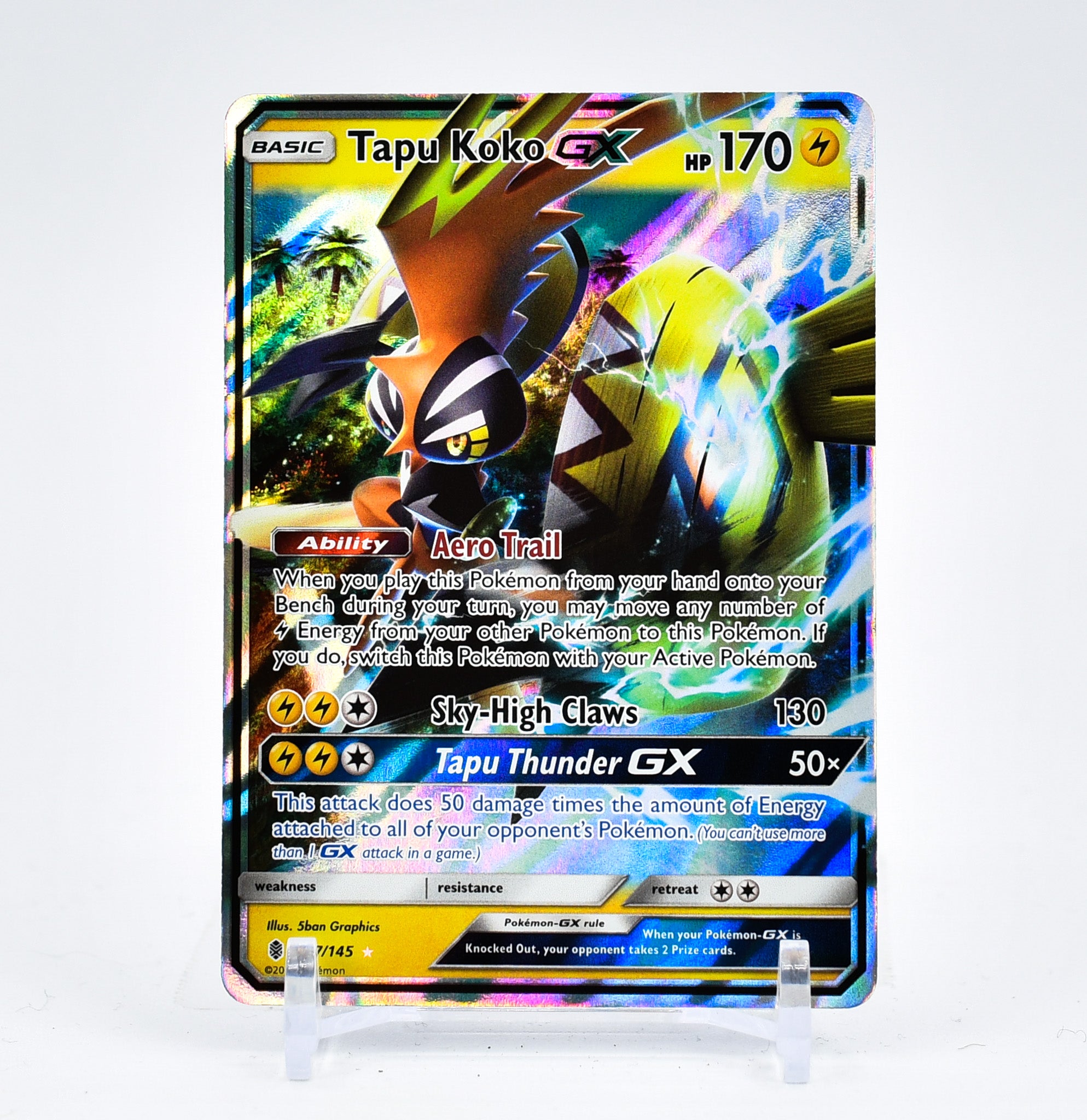 Tapu Koko GX - 47/145 Guardians Rising Ultra Rare Pokemon - NM/MINT