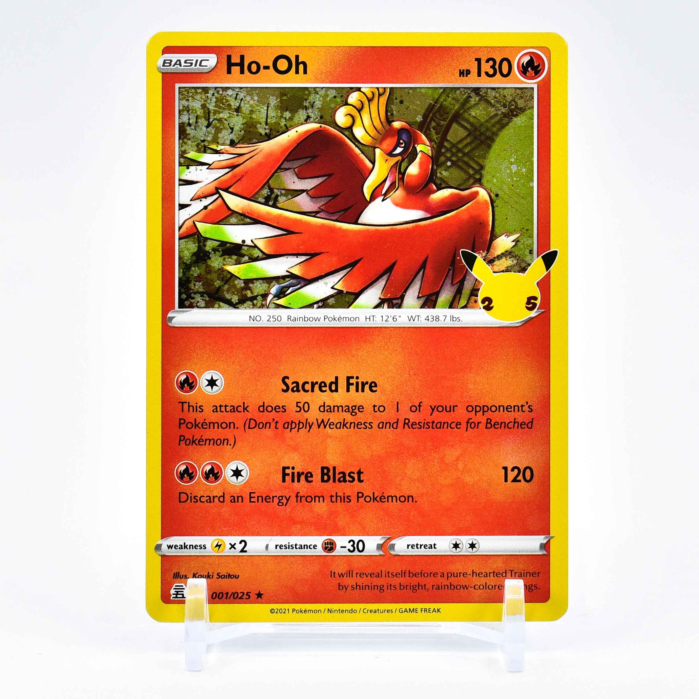 Ho-Oh - 001/025 Celebrations 25th Anniversary Holo Rare Pokemon - NM/MINT