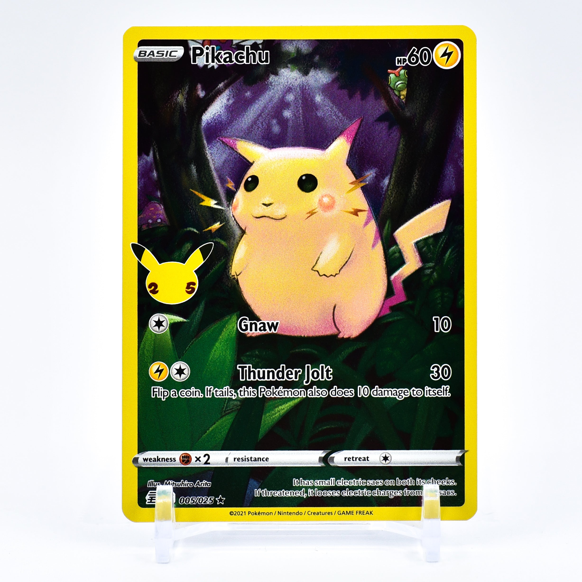 Pikachu - 005/025 Celebrations 25th Anniversary FULL ART Pokemon - NM/MINT