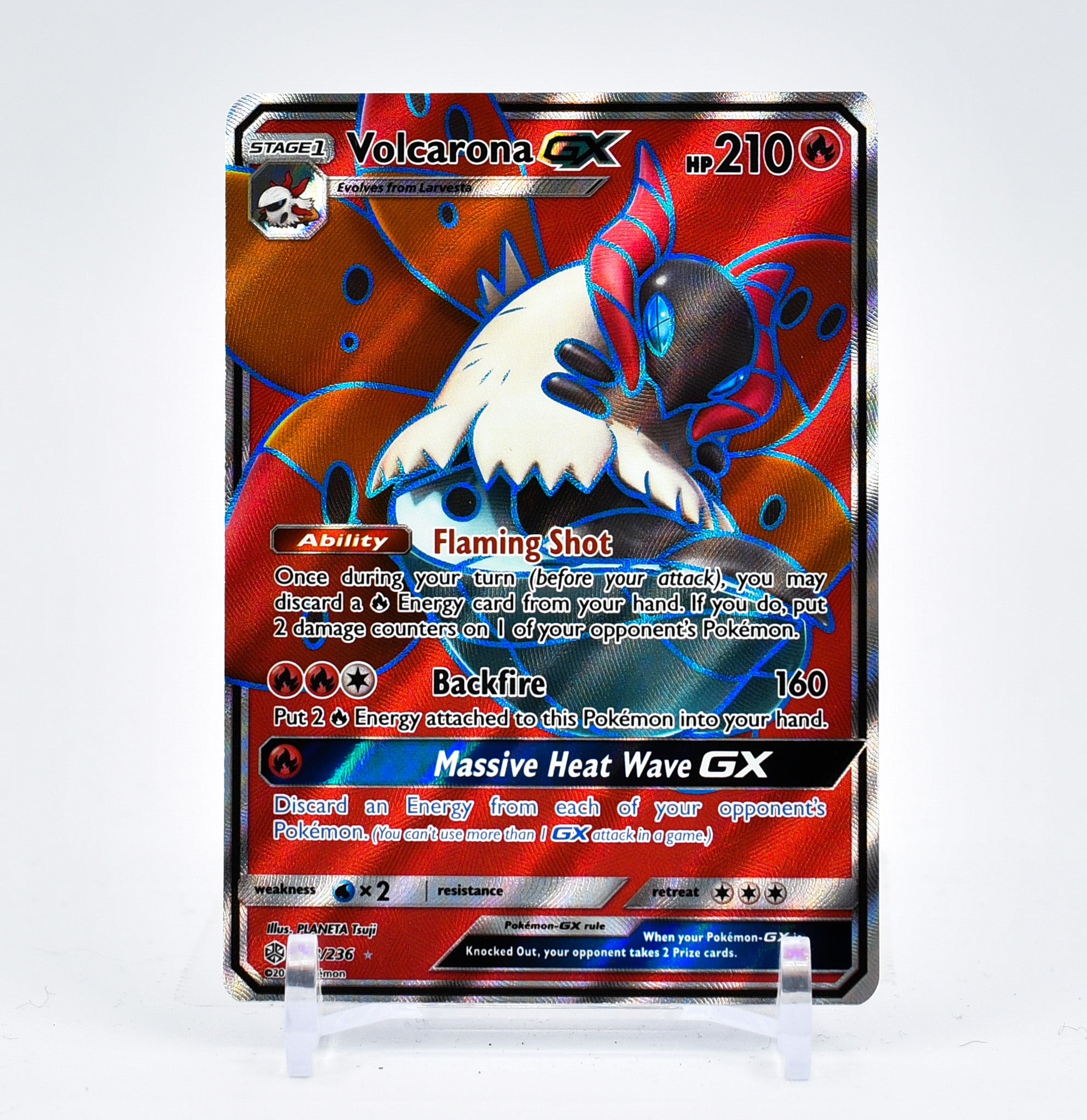 Volcarona GX - 213/236 Cosmic Eclipse FULL ART Pokemon - NM/MINT