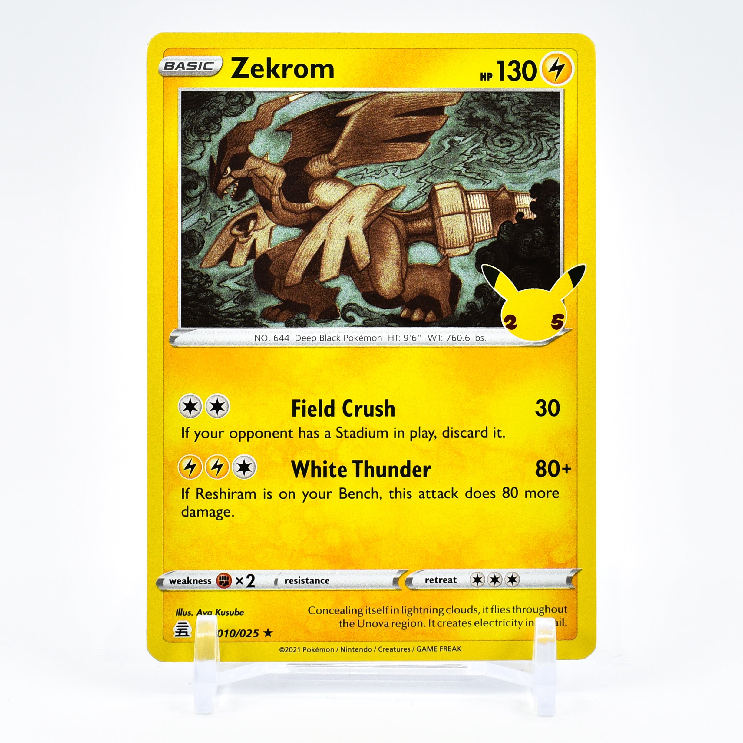 Zekrom - 010/025 Celebrations 25th Anniversary Holo Rare Pokemon - NM/MINT