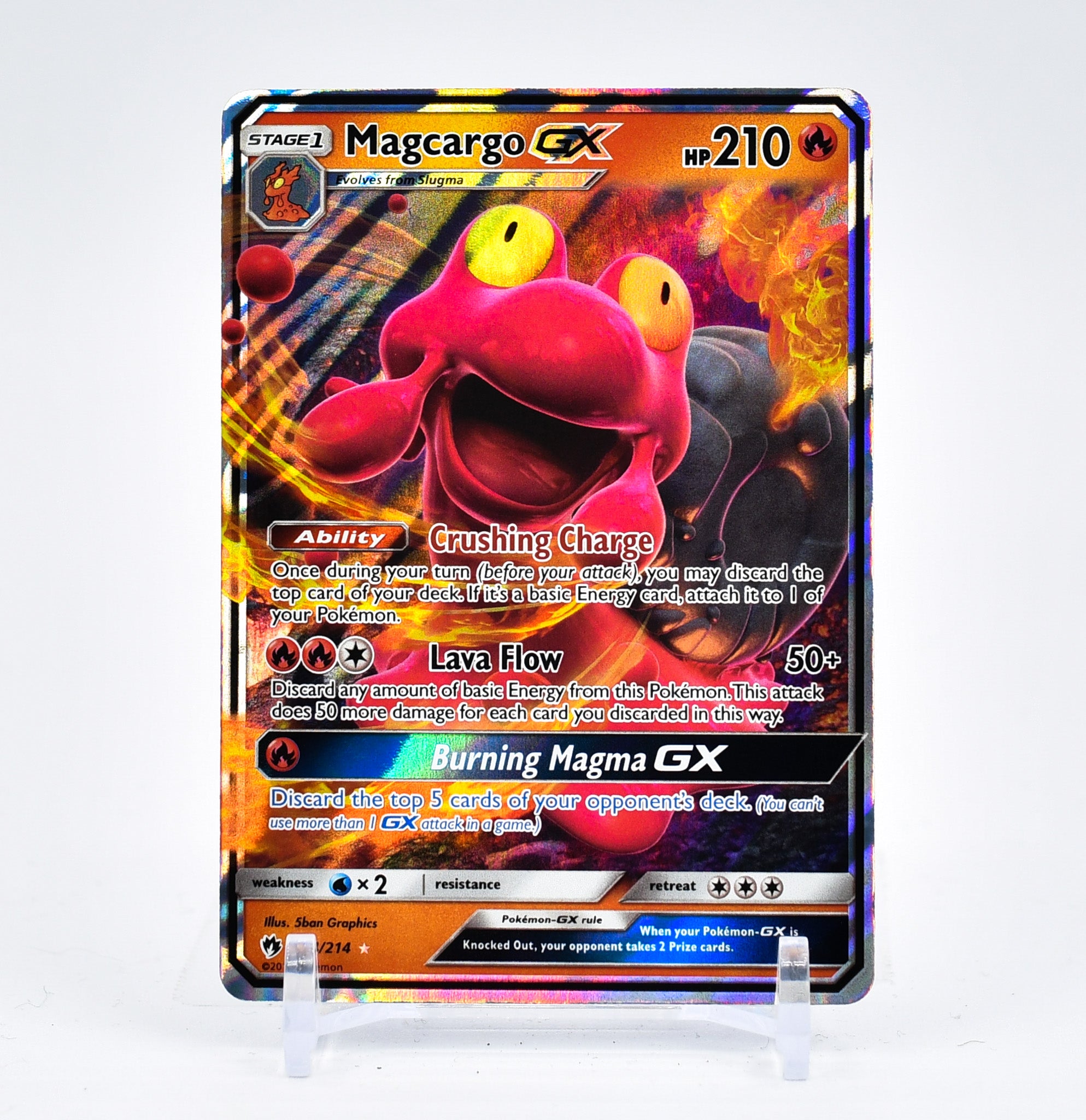 Magcargo GX - 44/214 Lost Thunder Ultra Rare Pokemon - NM/MINT