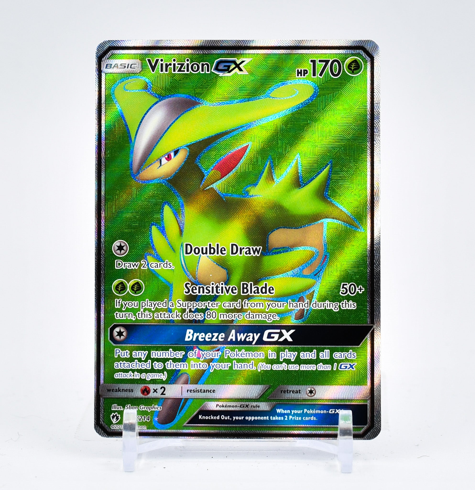 Virizion GX - 197/214 Lost Thunder FULL ART Pokemon - NM/MINT