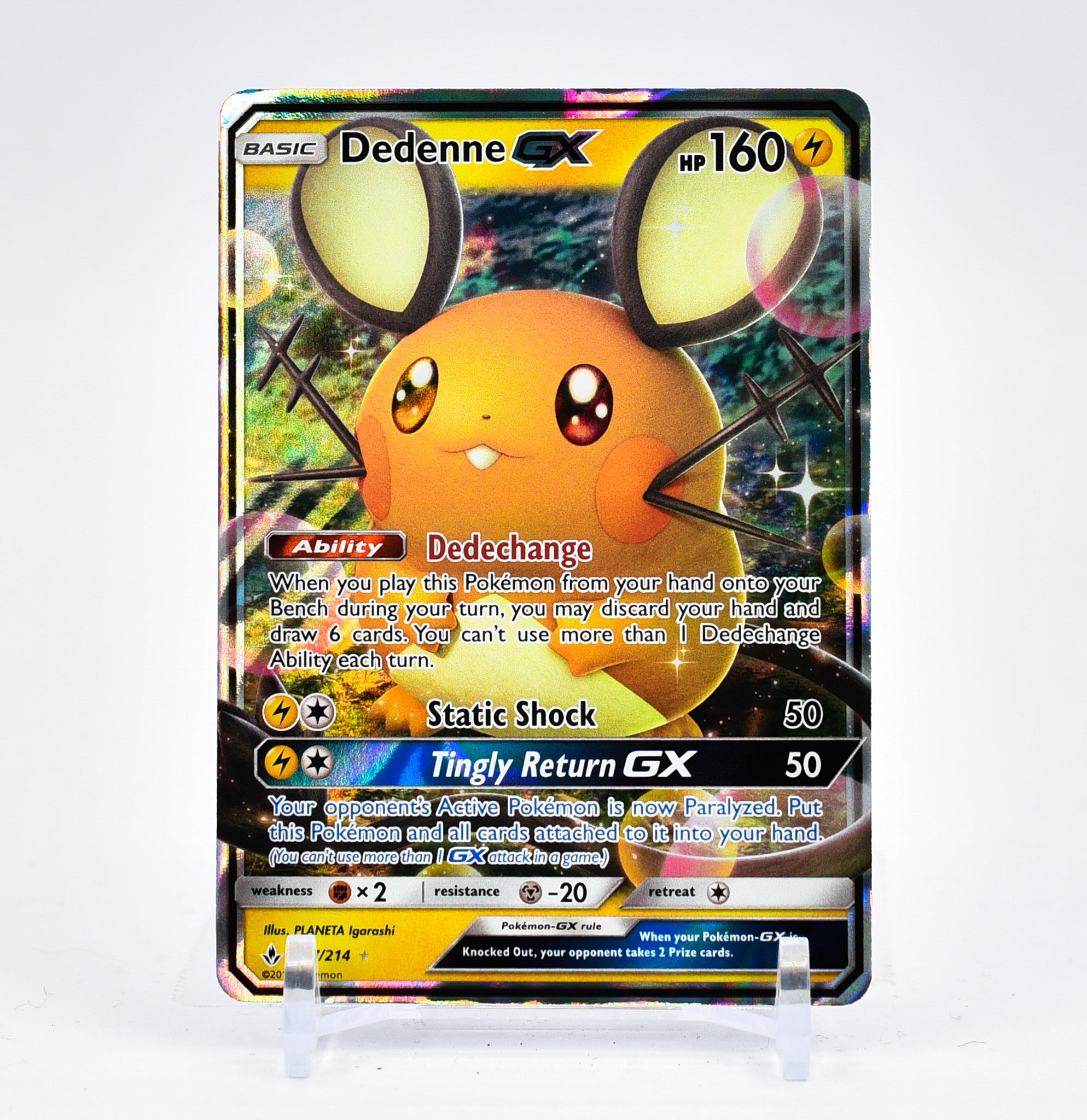 Dedenne GX - 57/214 Unbroken Bonds Ultra Rare Pokemon - NM/MINT