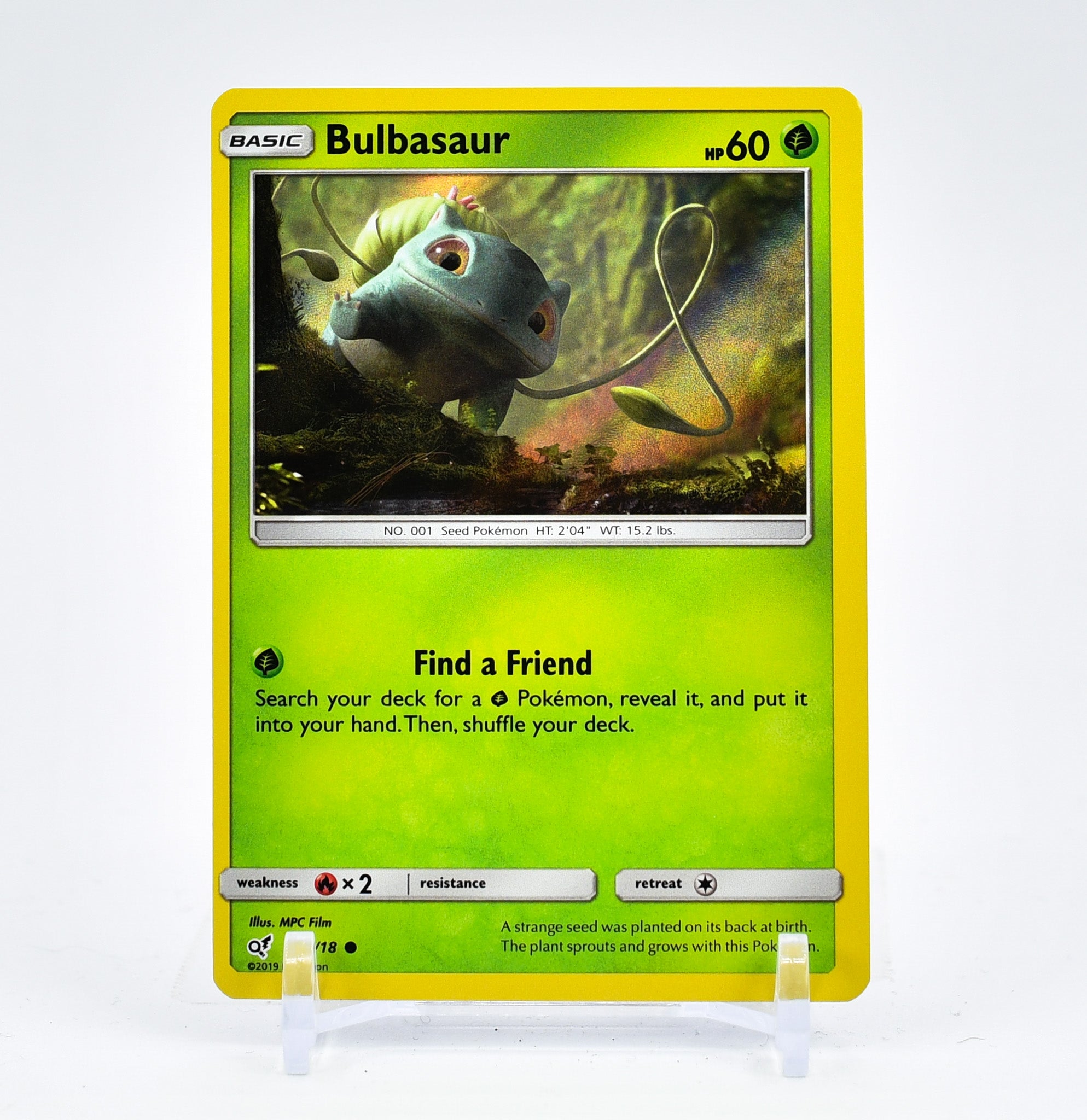 Bulbasaur - 1/18 Detective Pikachu Holo Rare Pokemon - NM/MINT