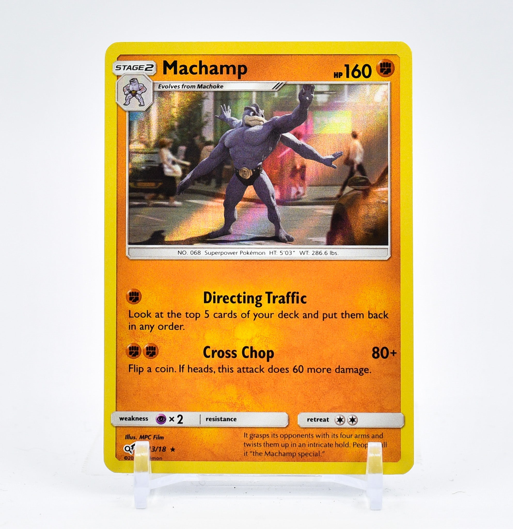 Machamp - 13/18 Detective Pikachu Holo Rare Pokemon - NM/MINT