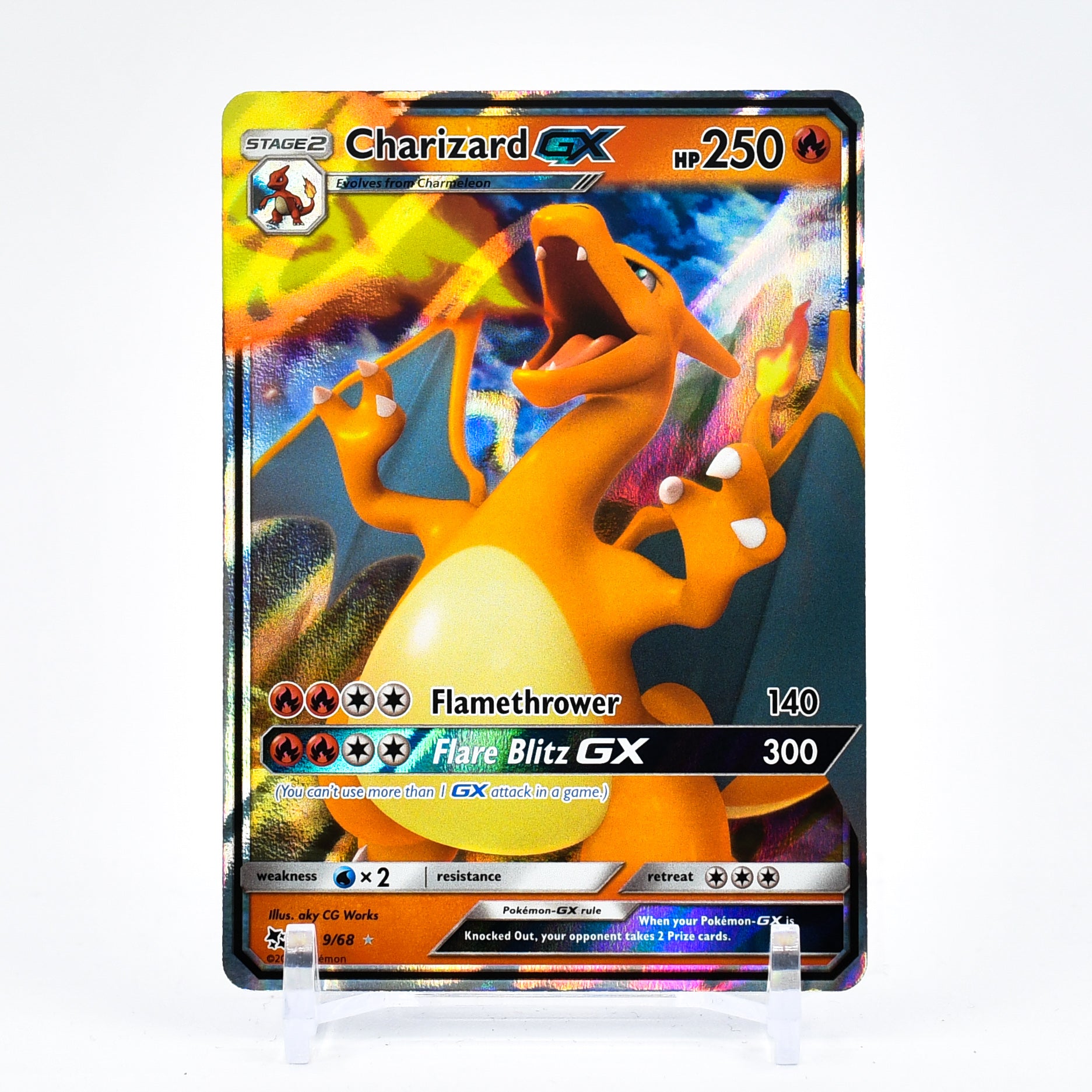 Charizard GX - 9/68 Hidden Fates Ultra Rare Pokemon - NM/MINT