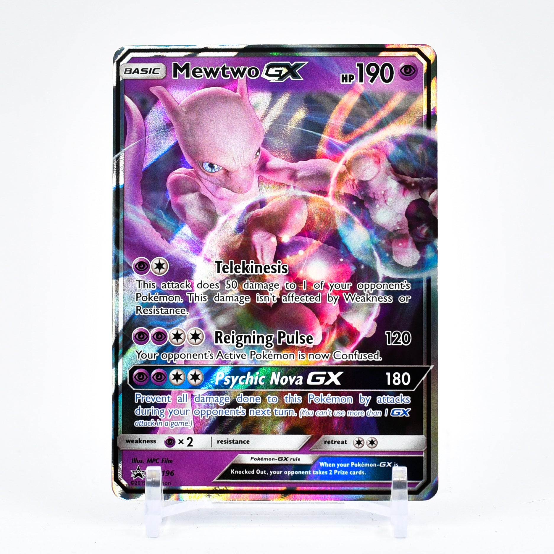 Mewtwo GX - SM196 Black Star Promo Pokemon - NM/MINT