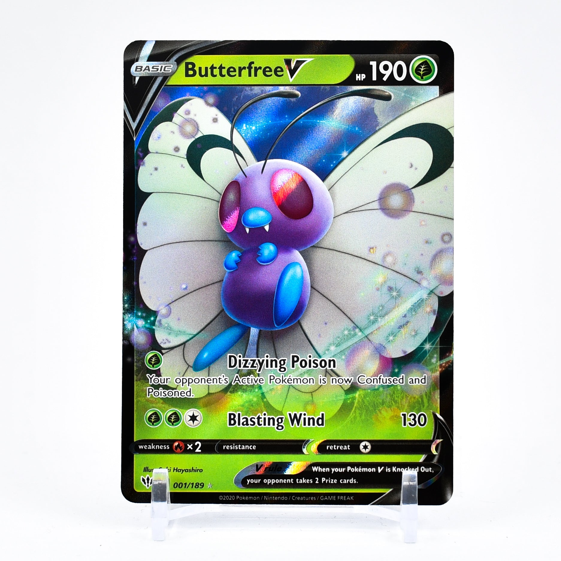 Butterfree V - 001/189 Darkness Ablaze Ultra Rare Pokemon - NM/MINT