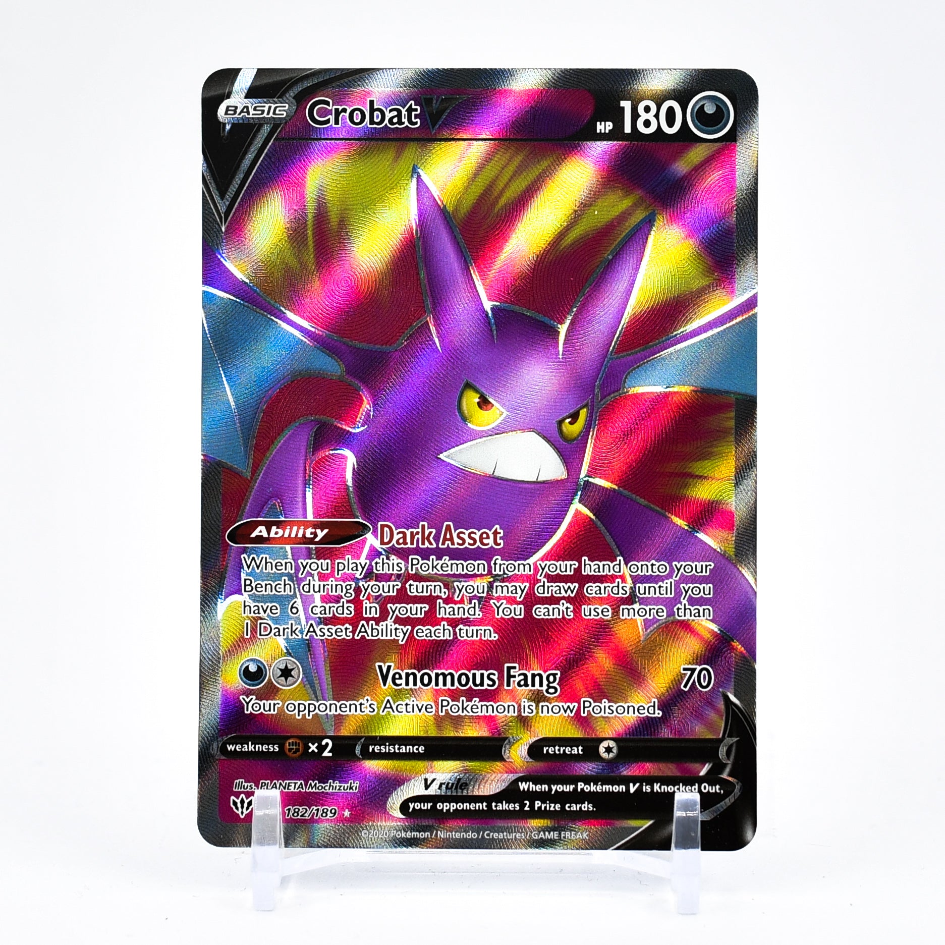 Crobat V - 182/189 Darkness Ablaze FULL ART Pokemon - NM/MINT