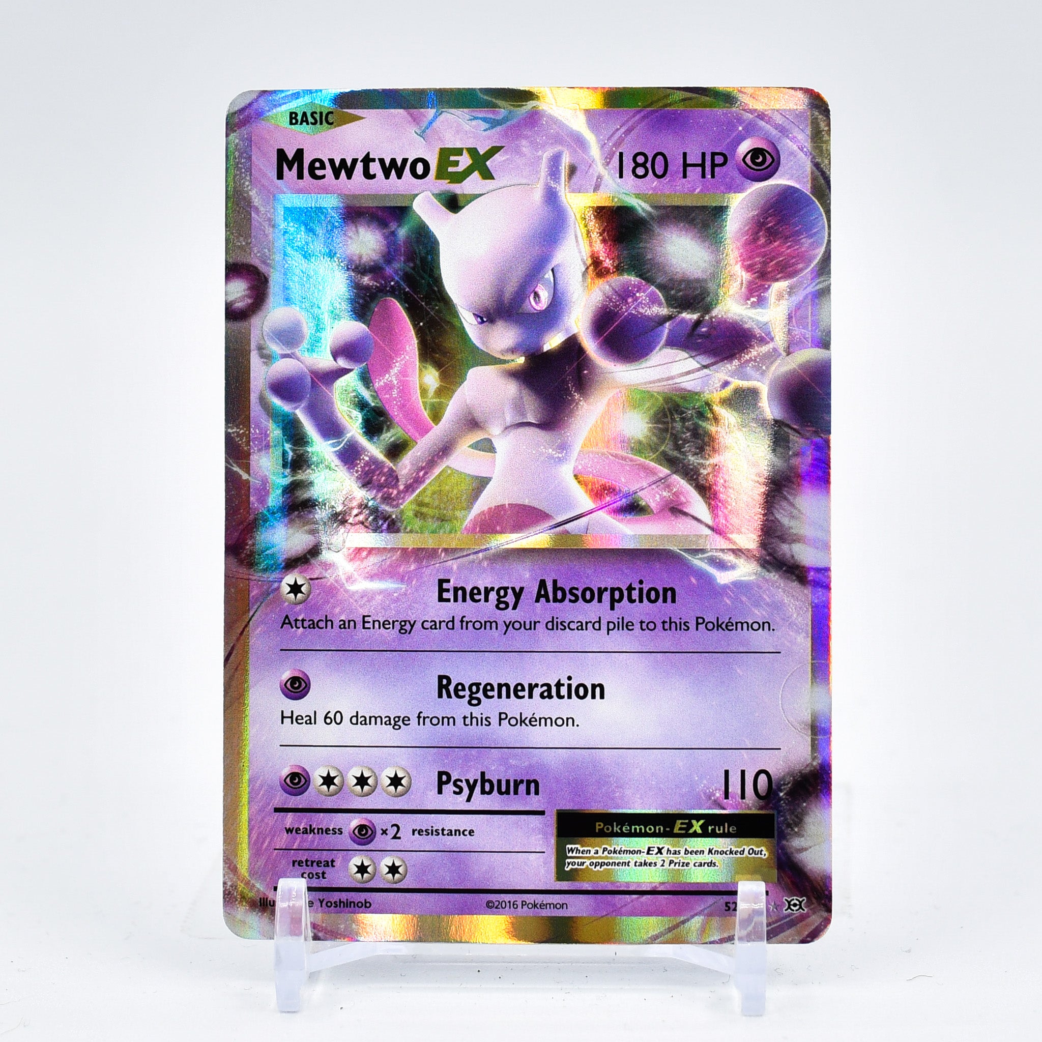 Mewtwo EX - 52/108 Evolutions Ultra Rare Pokemon - NM/MINT