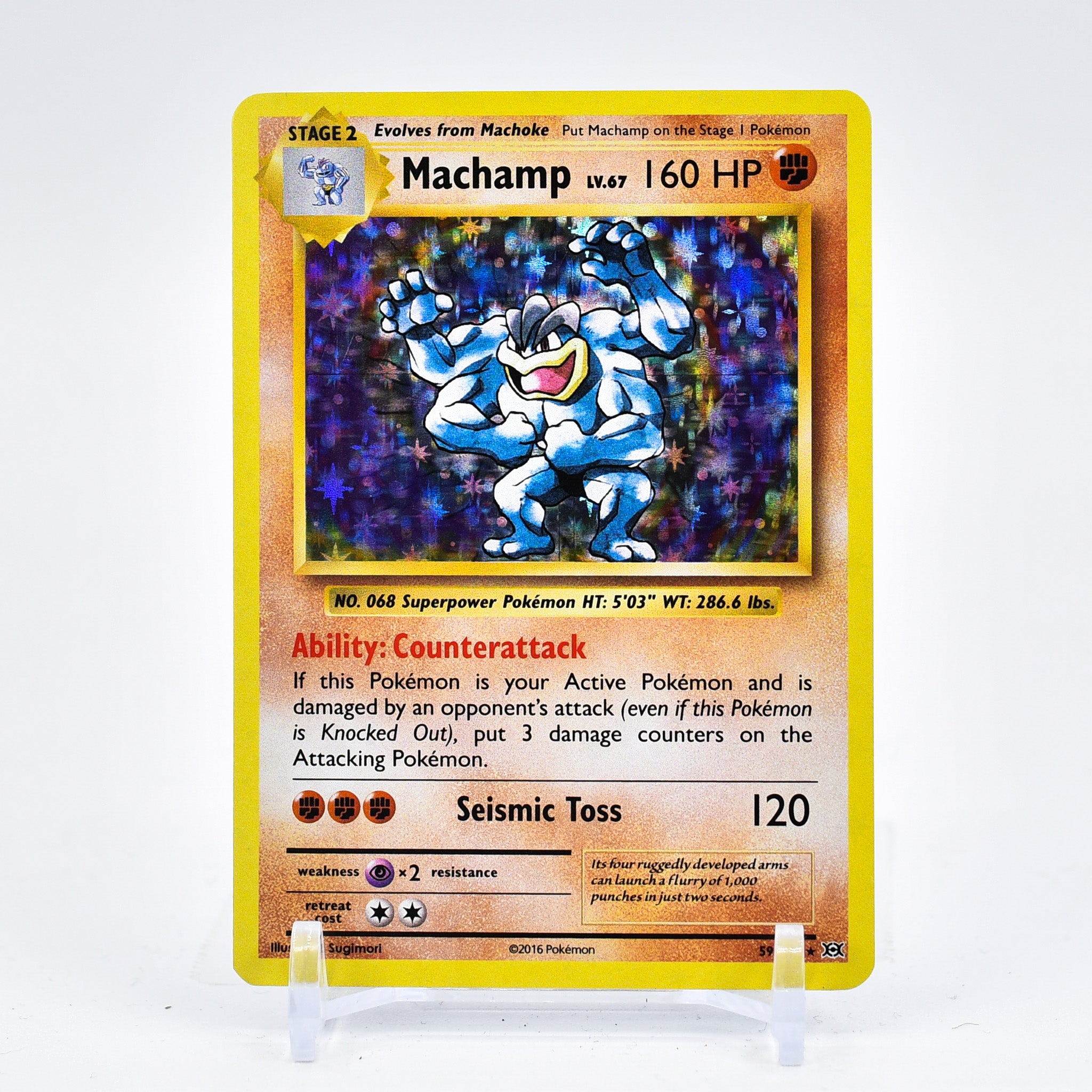 Machamp - 59/108 Evolutions Holo Rare Pokemon - NM