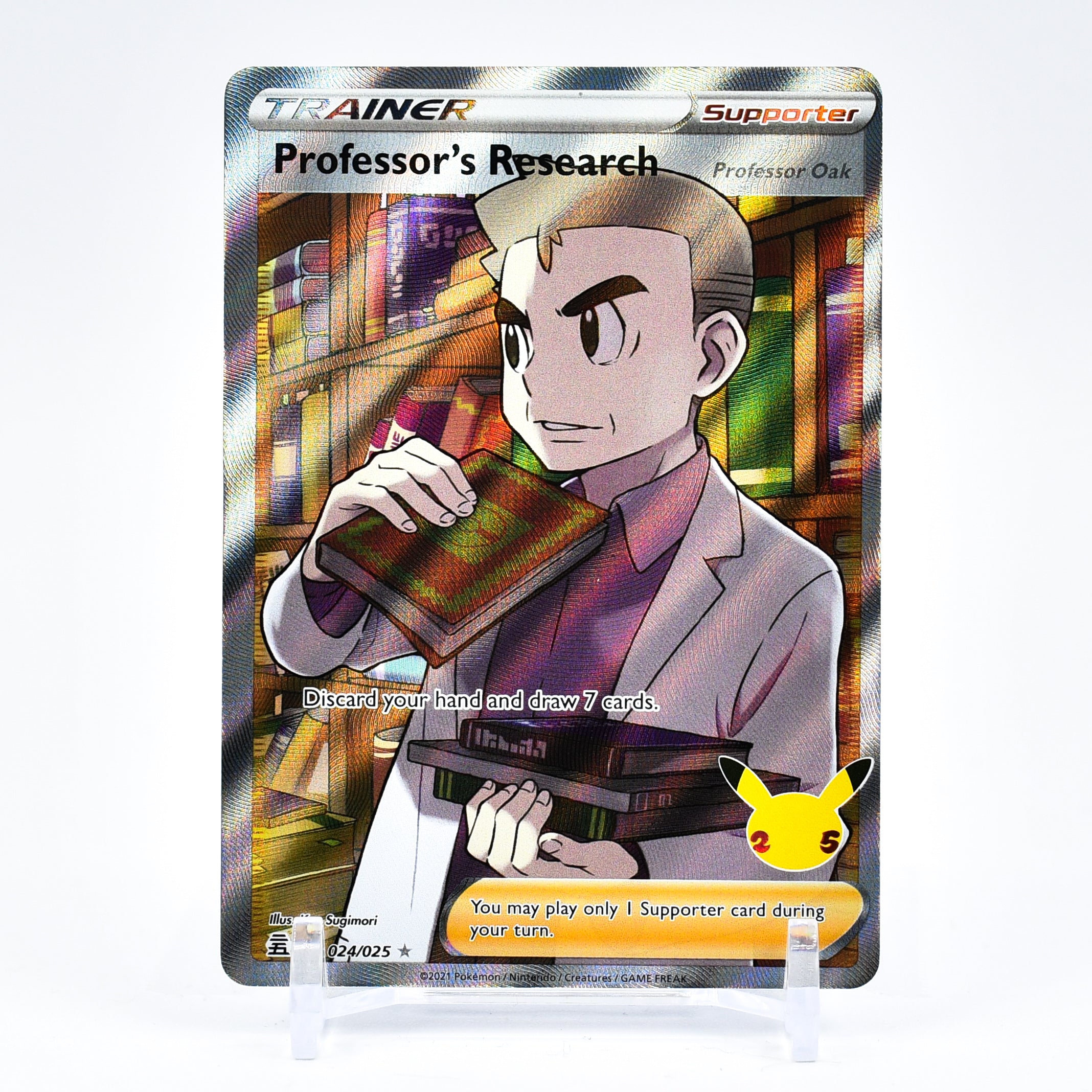 Professor's Research - 024/025 Celebrations 25th Anniversary FULL ART Trainer - NM/MINT