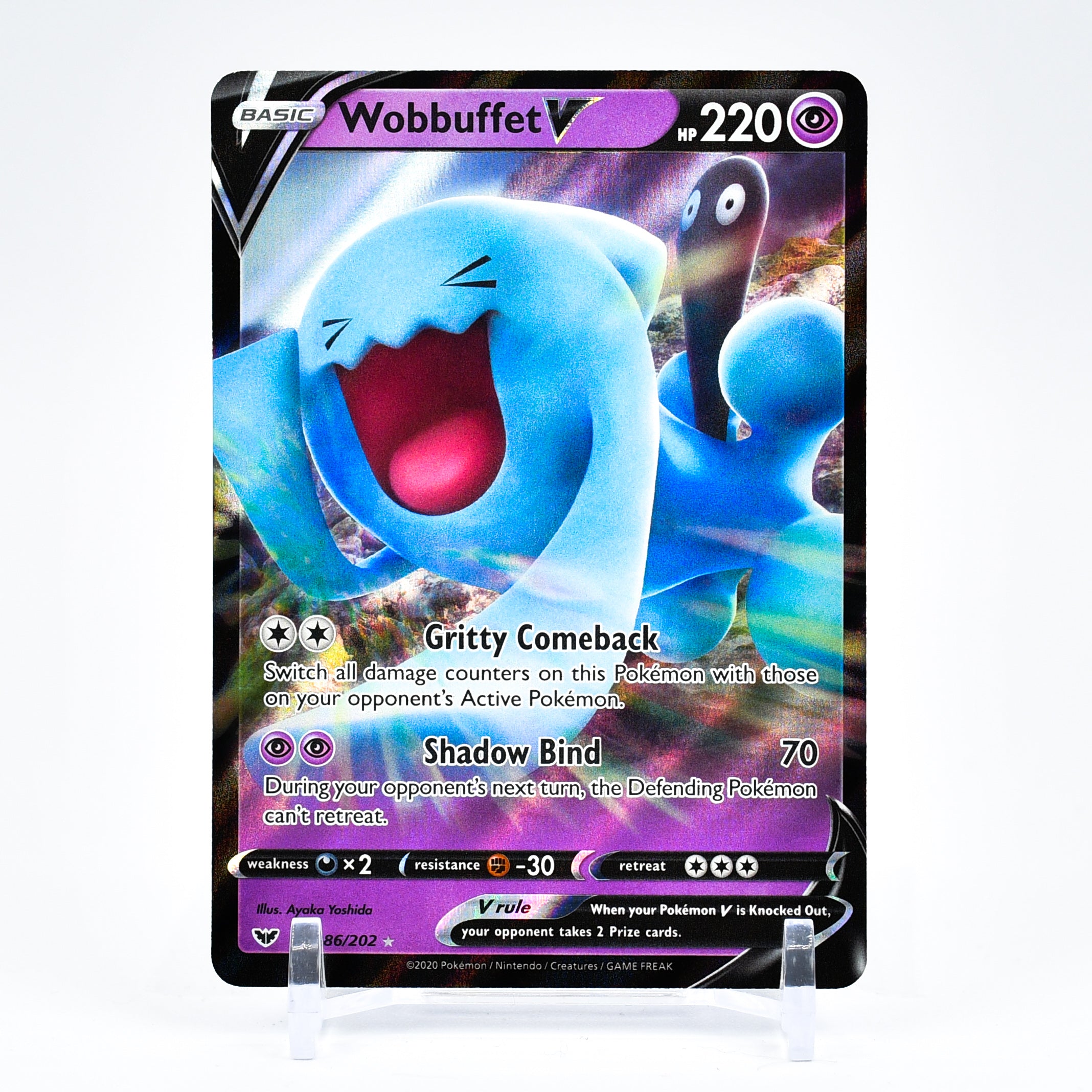Wobbuffet V - 086/202 Sword & Shield Ultra Rare Pokemon - NM/MINT
