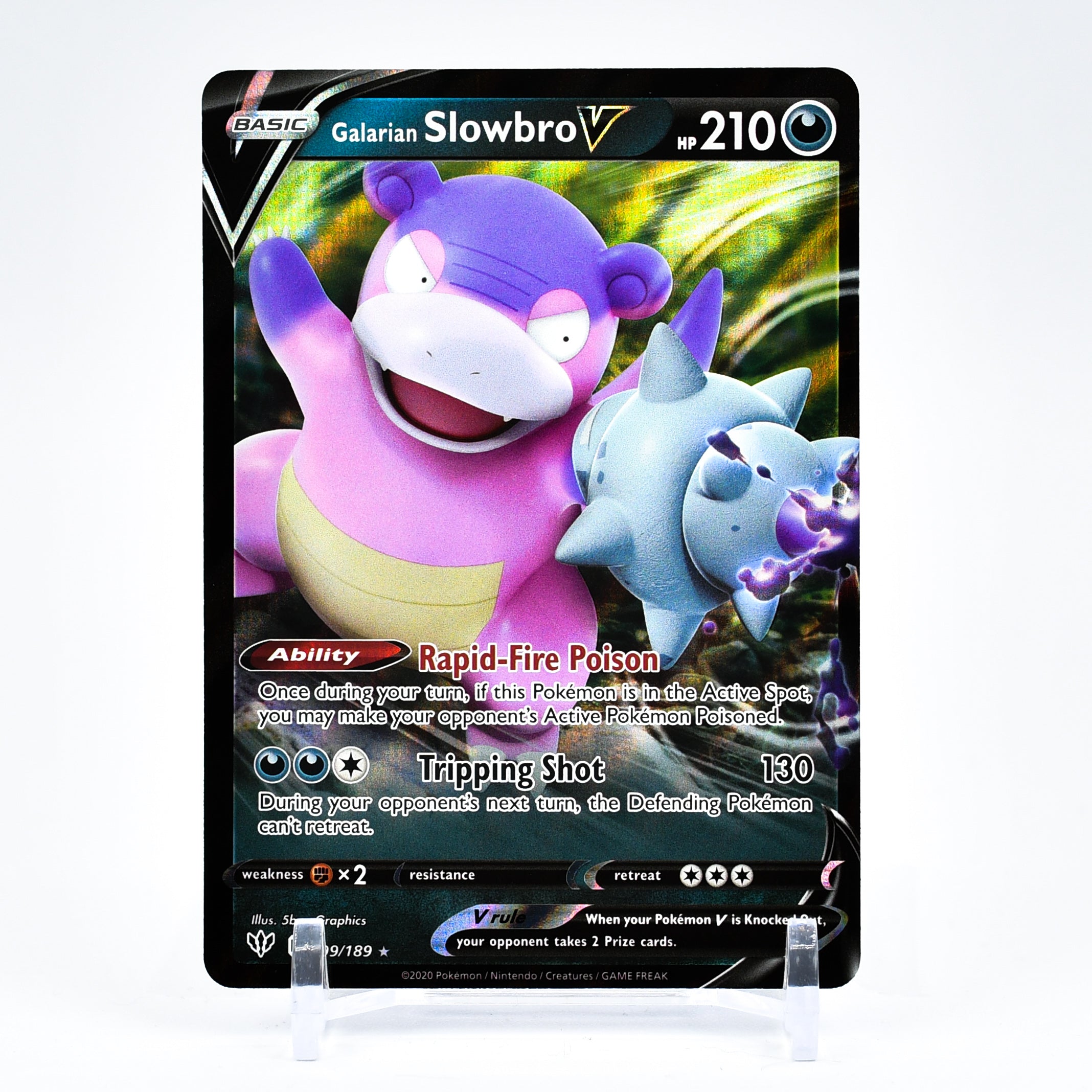Galarian Slowbro V - 099/189 Darkness Ablaze Ultra Rare Pokemon - NM/MINT