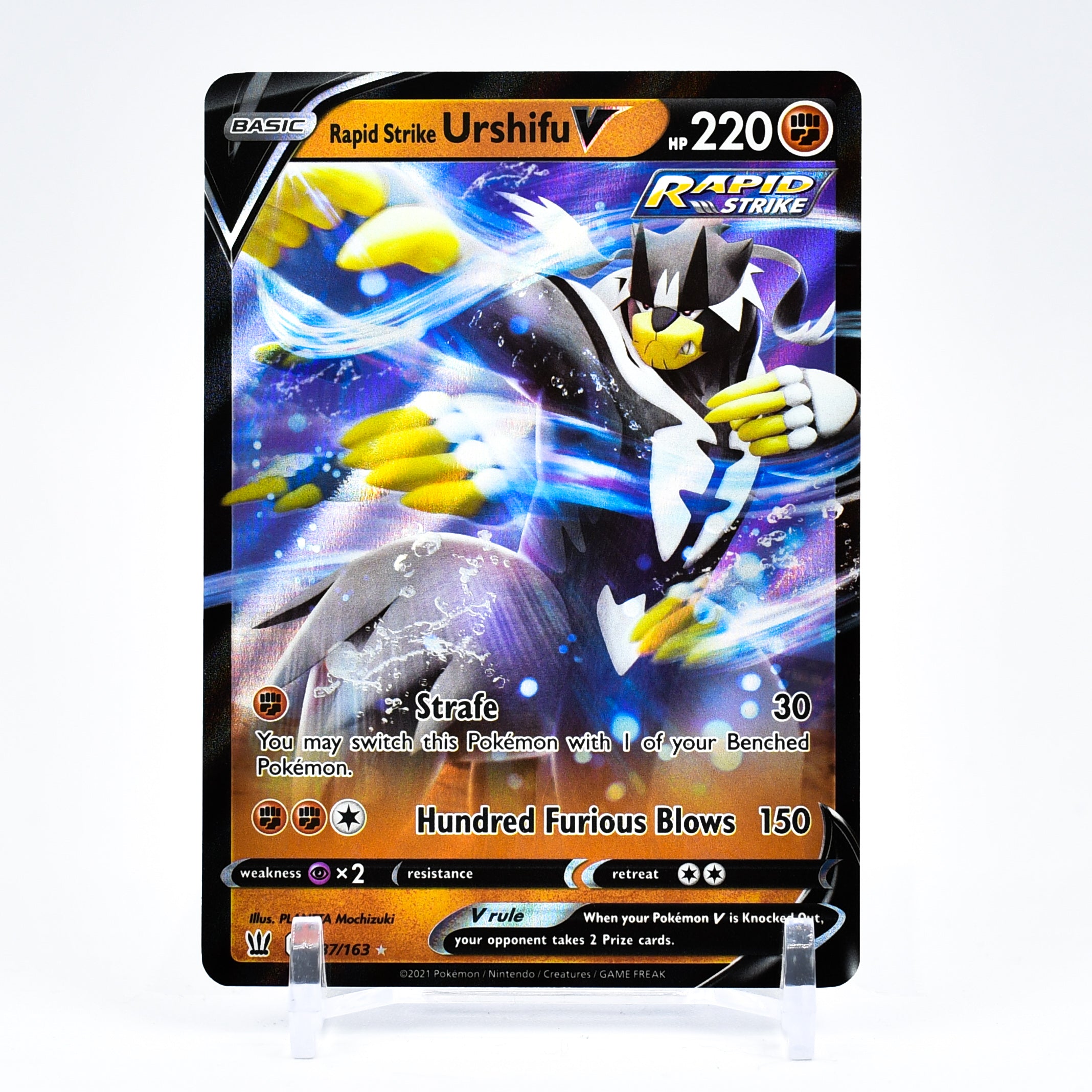 Rapid Strike Urshifu V - 087/163 Battle Styles Ultra Rare Pokemon - NM/MINT