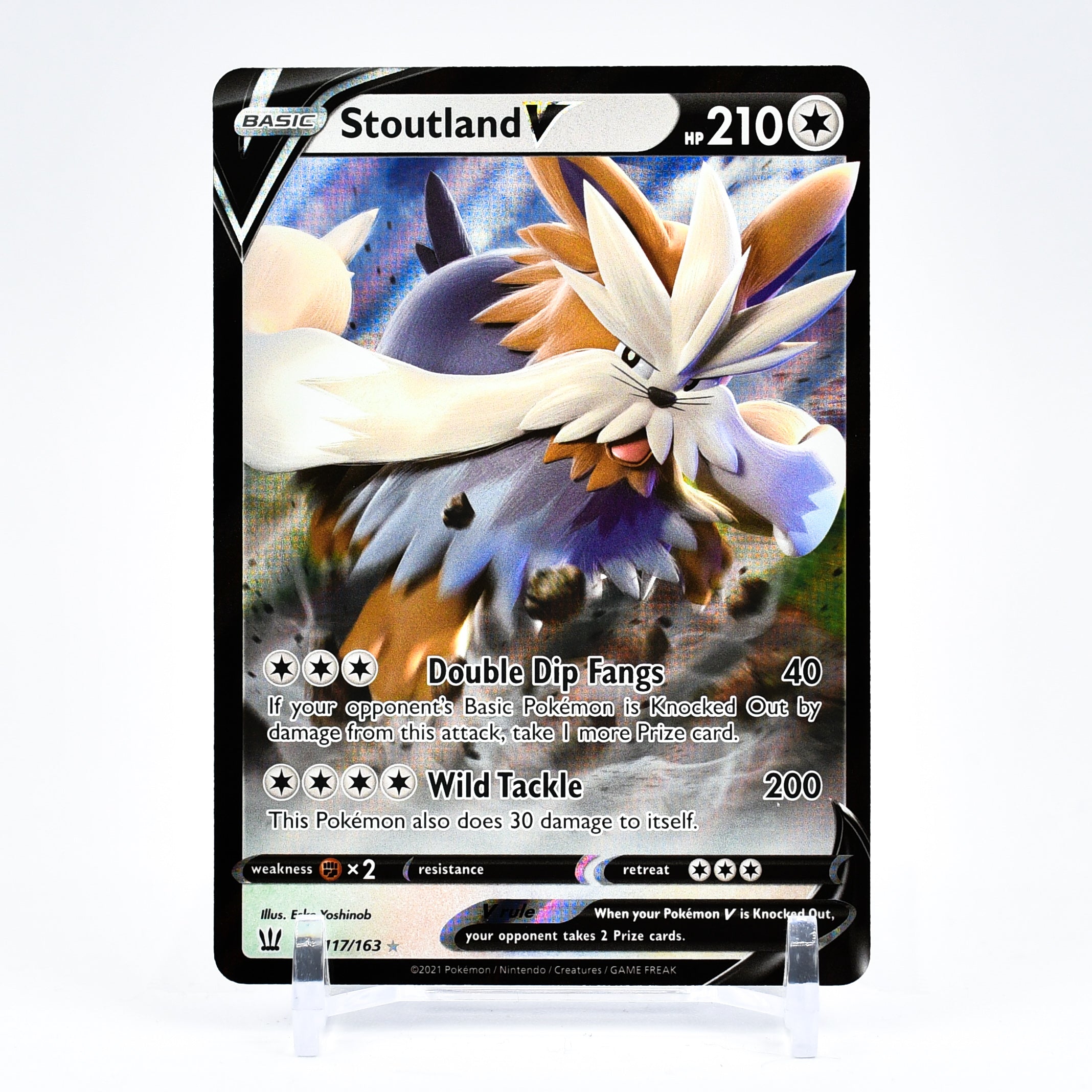 Stoutland V - 117/163 Battle Styles Ultra Rare Pokemon - NM/MINT
