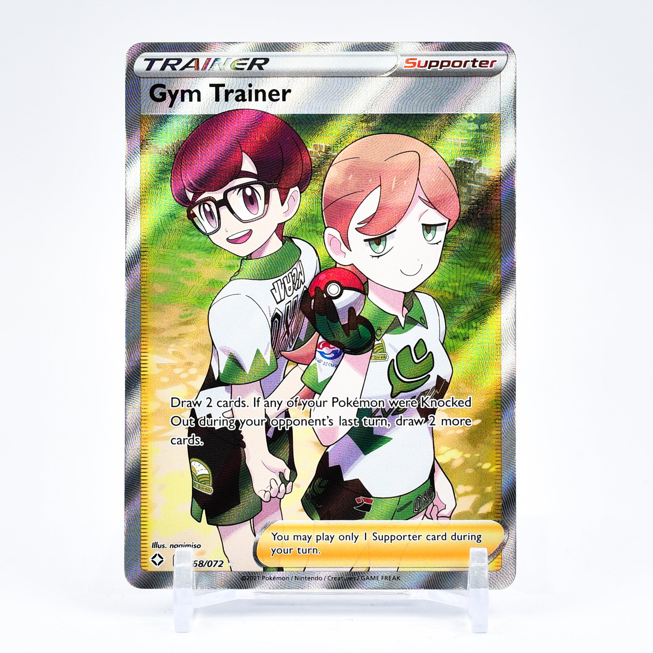 Gym Trainer - 068/072 Shining Fates FULL ART Trainer - NM/MINT