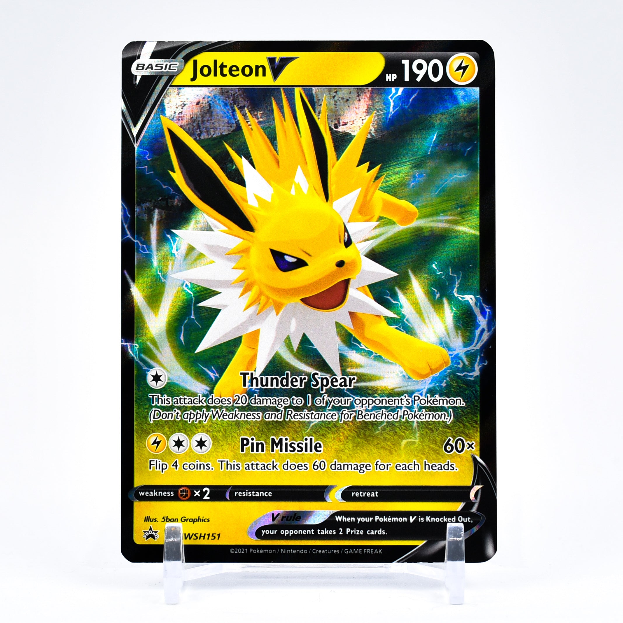 Jolteon V - SWSH151 Black Star Promo Ultra Rare Pokemon - NM/MINT