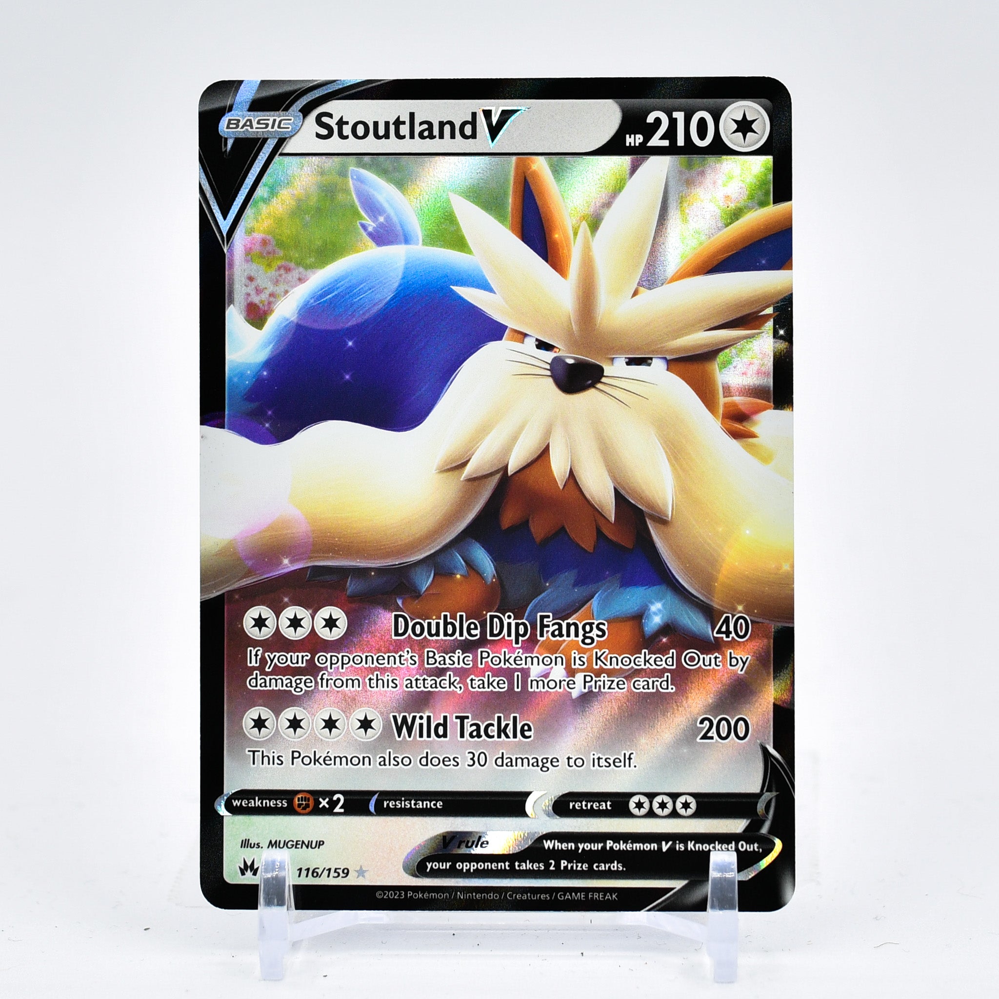 Stoutland V - 116/159 Crown Zenith Ultra Rare Pokemon - NM/MINT