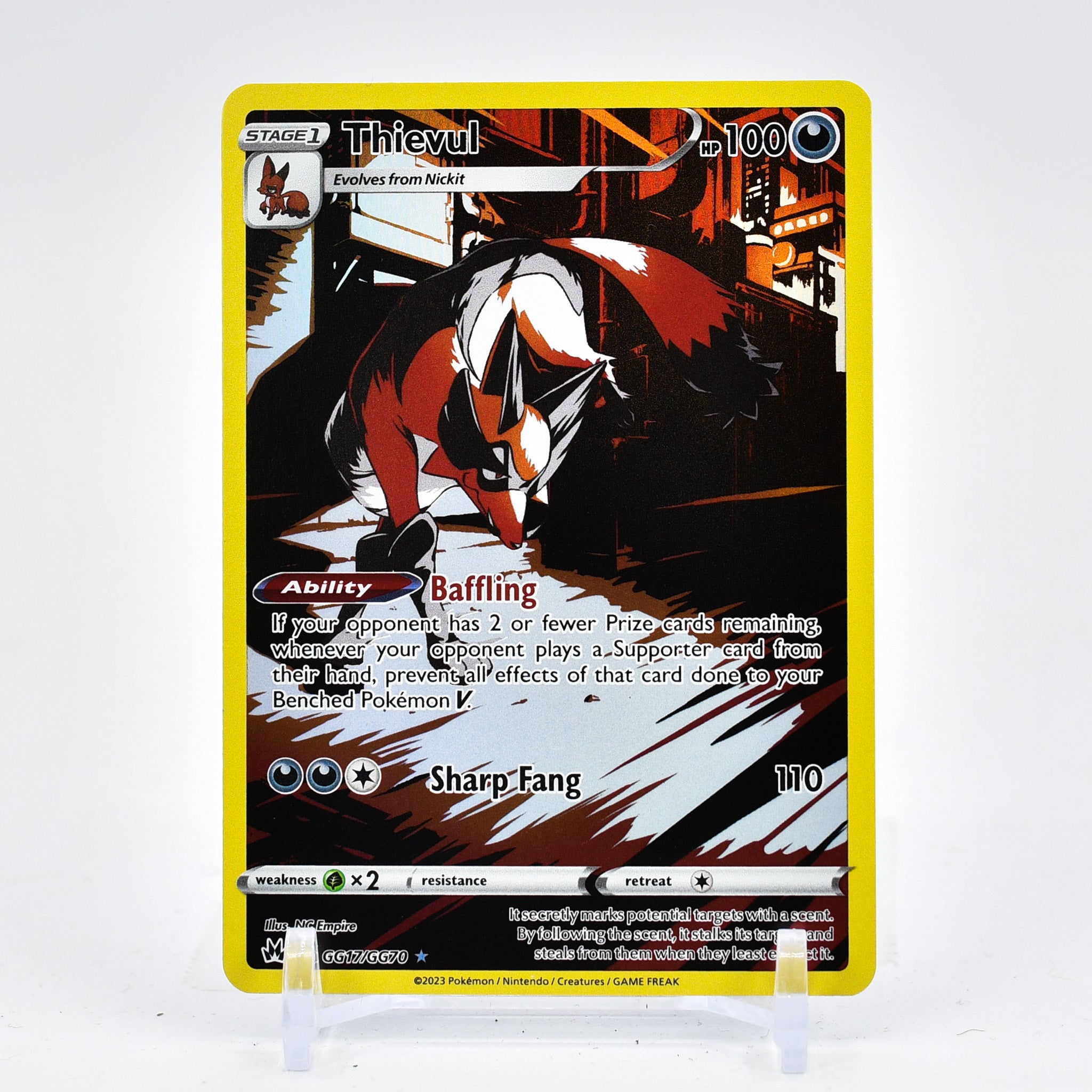 Thievul - GG17/GG70 Crown Zenith GALARIAN GALLERY Pokemon - NM/MINT