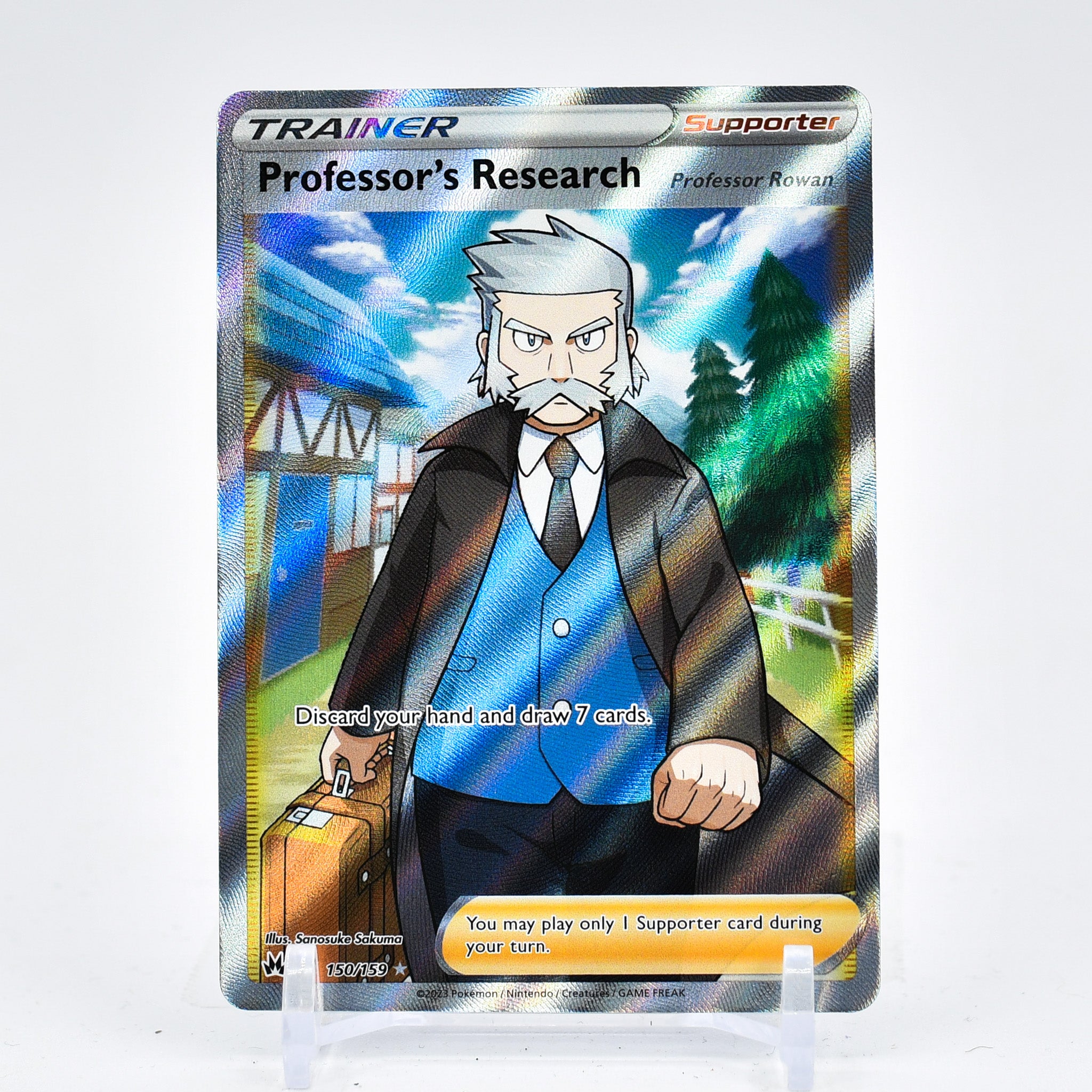Professor's Research - 150/159 Crown Zenith FULL ART Trainer - NM/MINT