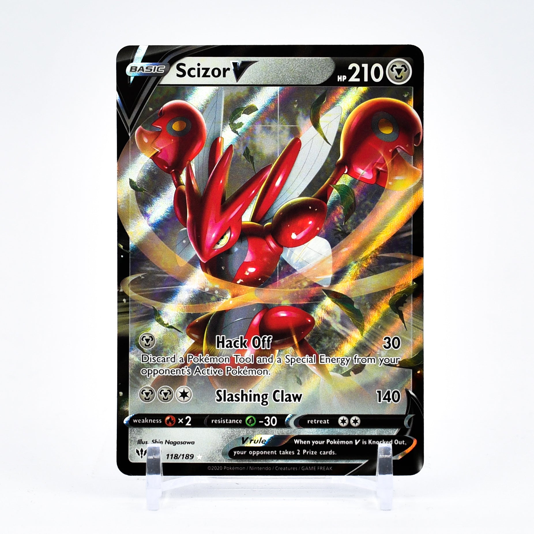 Scizor V - 118/189 Darkness Ablaze Ultra Rare Pokemon - NM/MINT