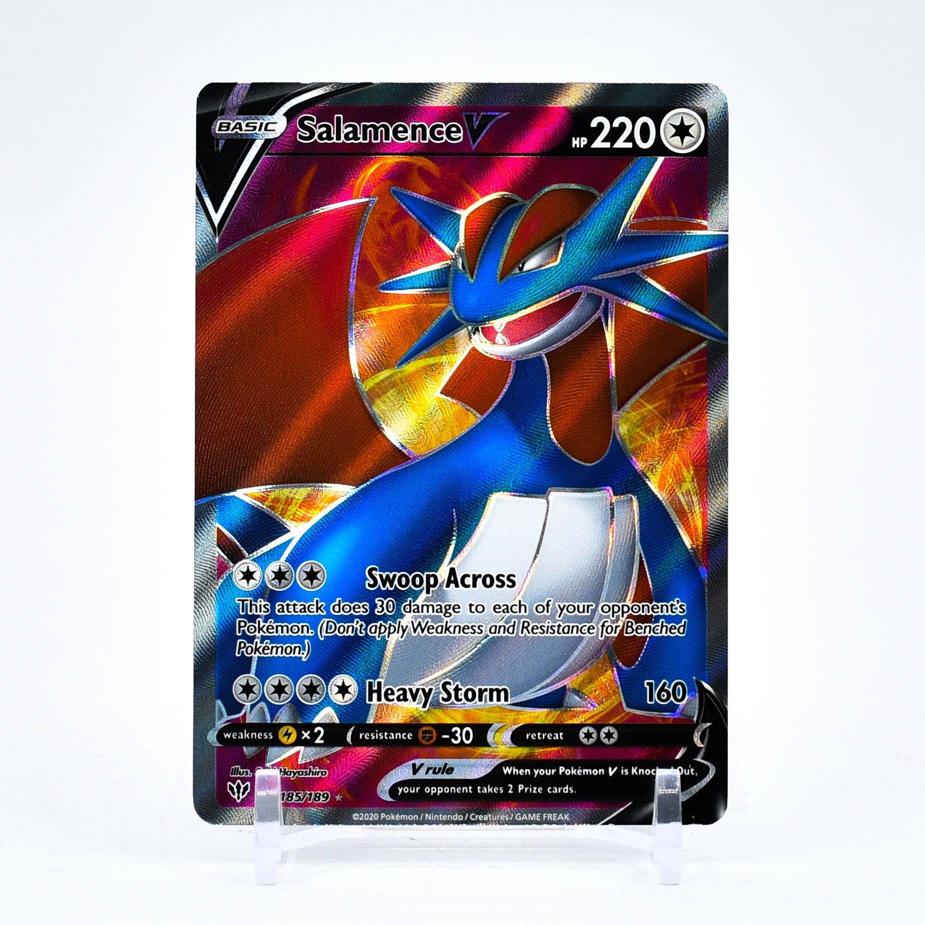 Salamence V - 185/189 Darkness Ablaze FULL ART Pokemon - NM/MINT