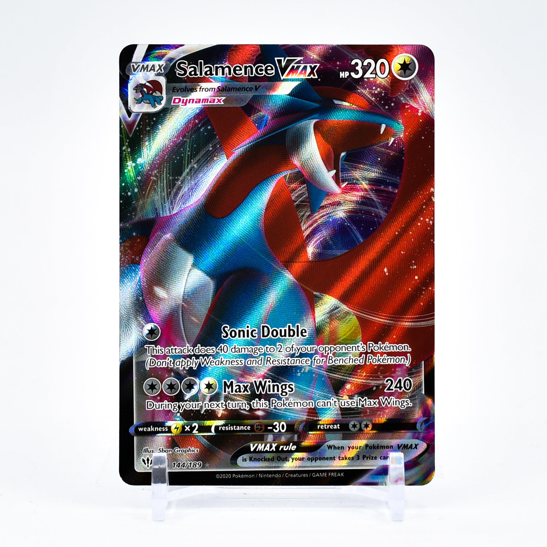 Salamence Vmax - 144/189 Darkness Ablaze Ultra Rare Pokemon - NM/MINT