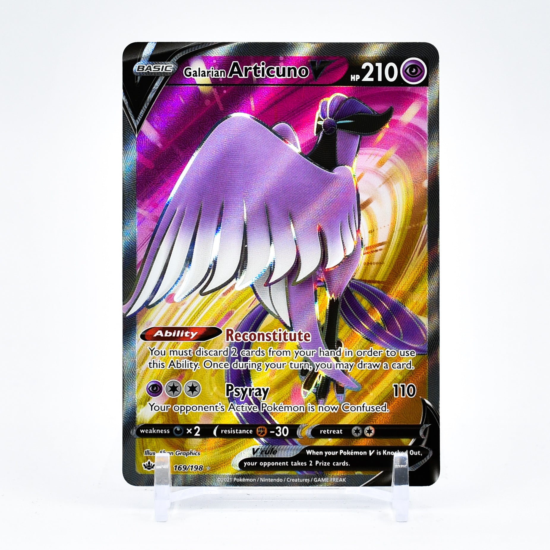 Galarian Articuno V - 169/198 Chilling Reign FULL ART Pokemon - NM/MINT