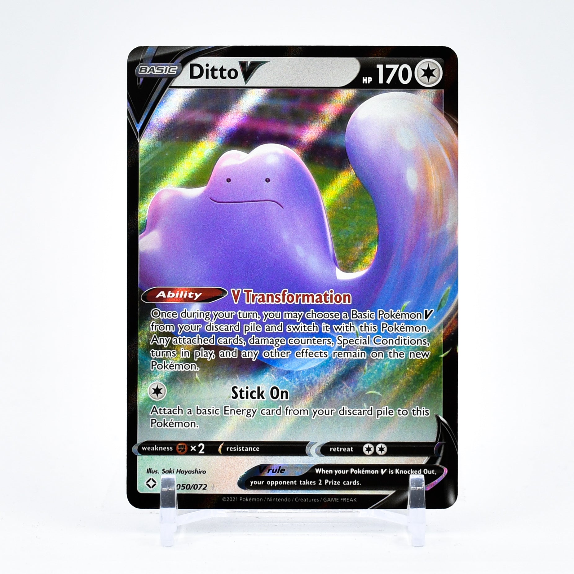 Ditto V - 050/072 Shining Fates Ultra Rare Pokemon - NM/MINT