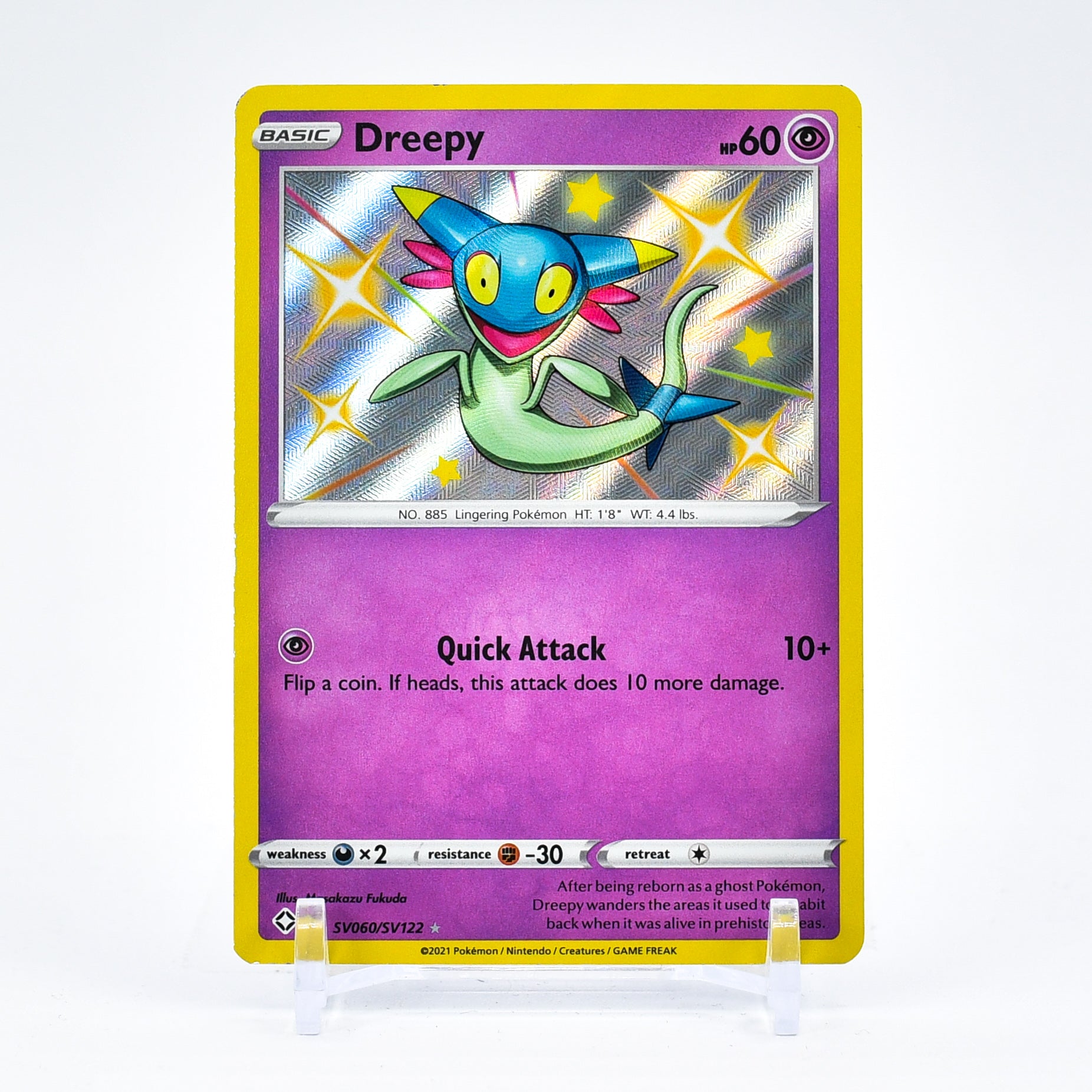 Dreepy - SV060/SV122 Shining Fates SHINY Holo Rare Pokemon - NM/MINT