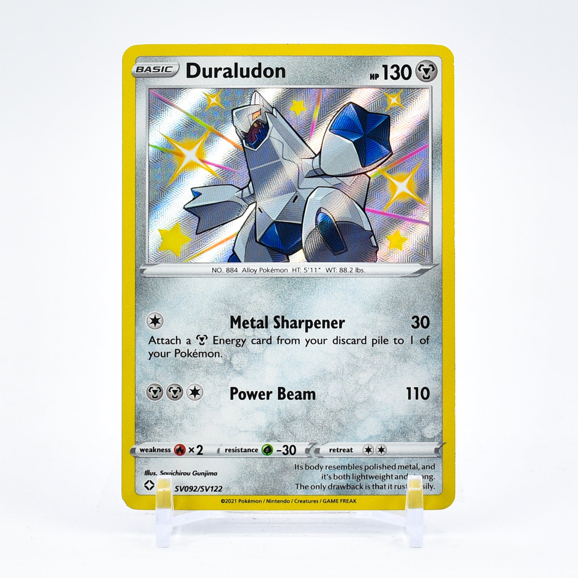Duraludon - SV092/SV122 Shining Fates SHINY Holo Rare Pokemon - NM/MINT