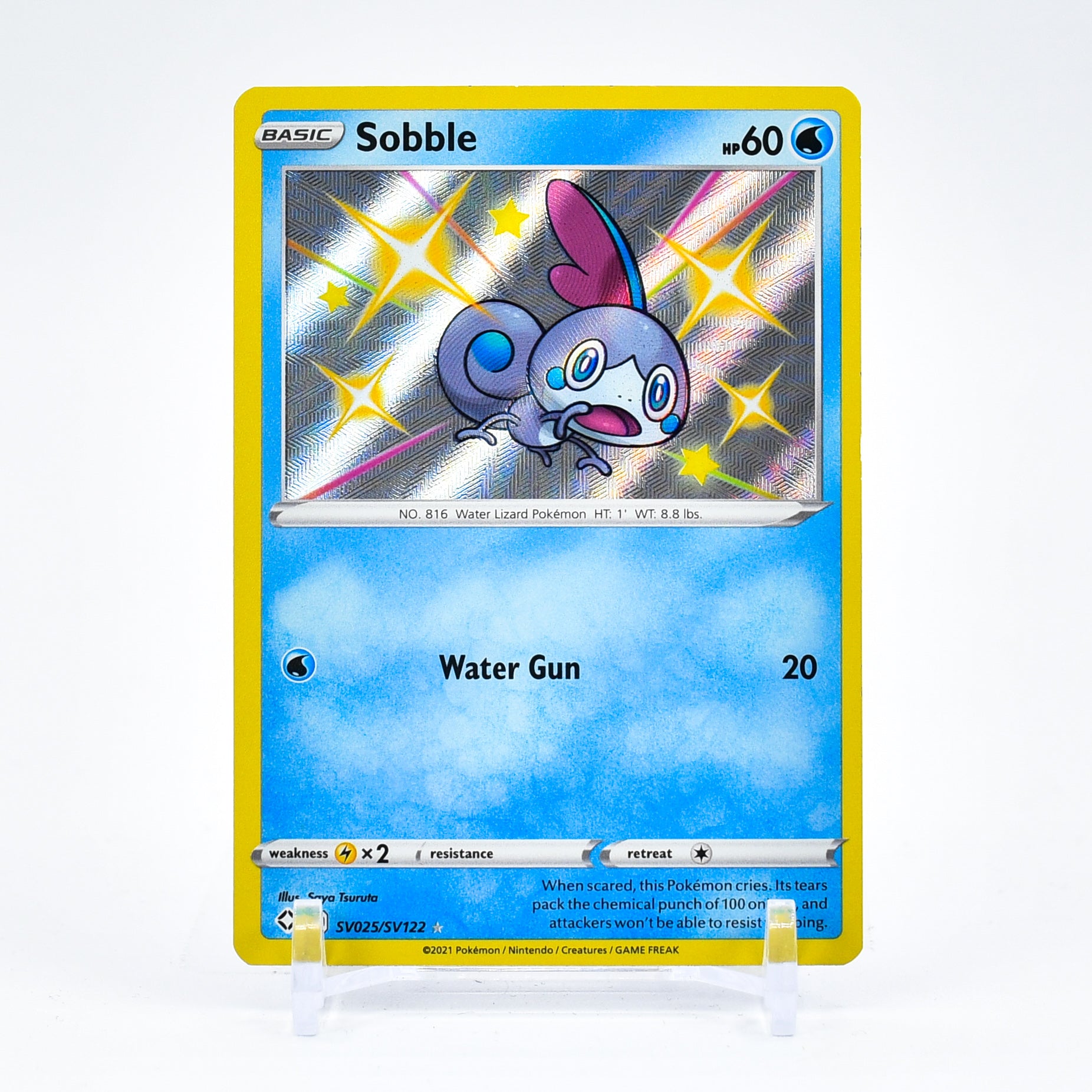 Sobble - SV025/SV122 Shining Fates SHINY Holo Rare Pokemon - NM/MINT