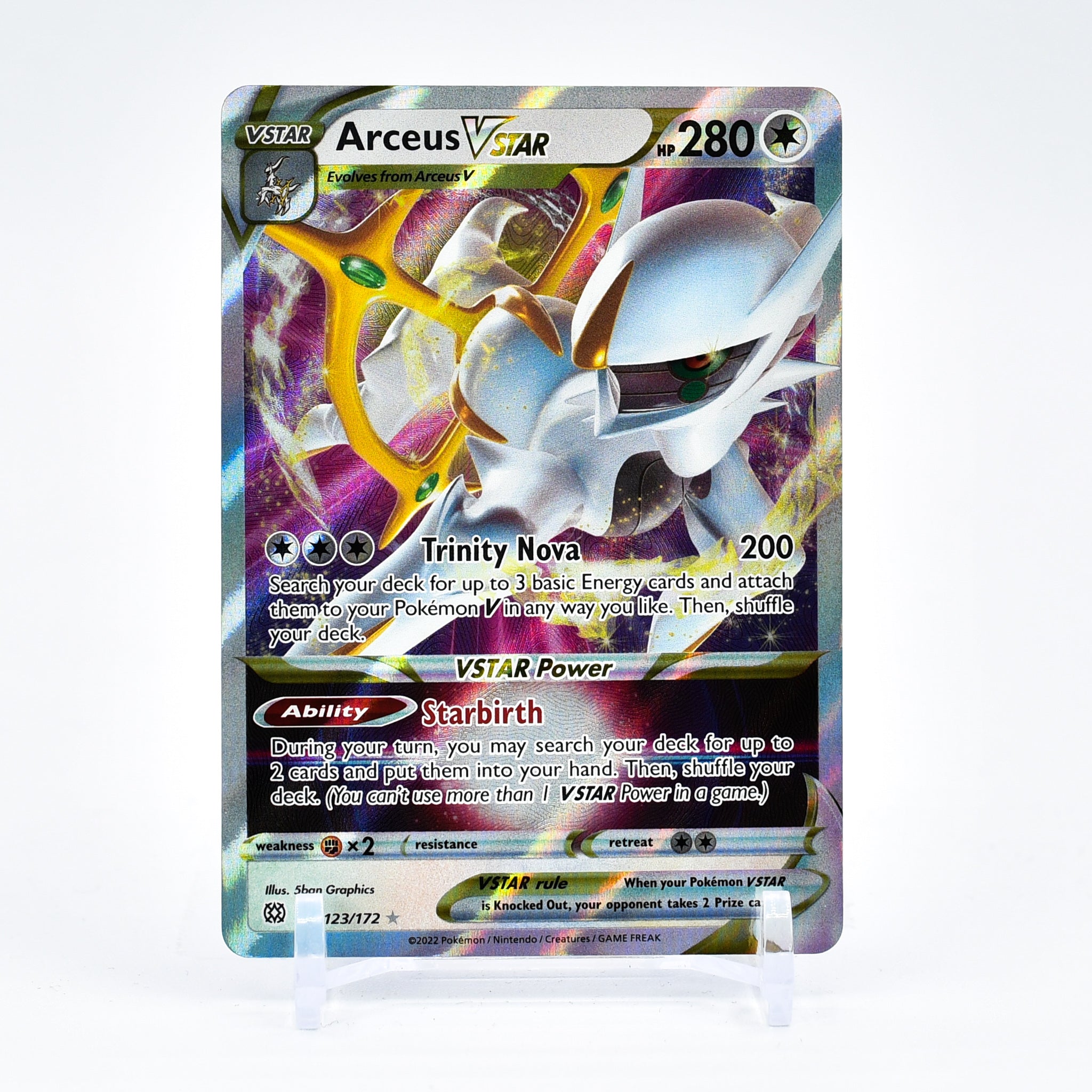 Arceus Vstar - 123/172 Brilliant Stars Ultra Rare Pokemon - NM/MINT