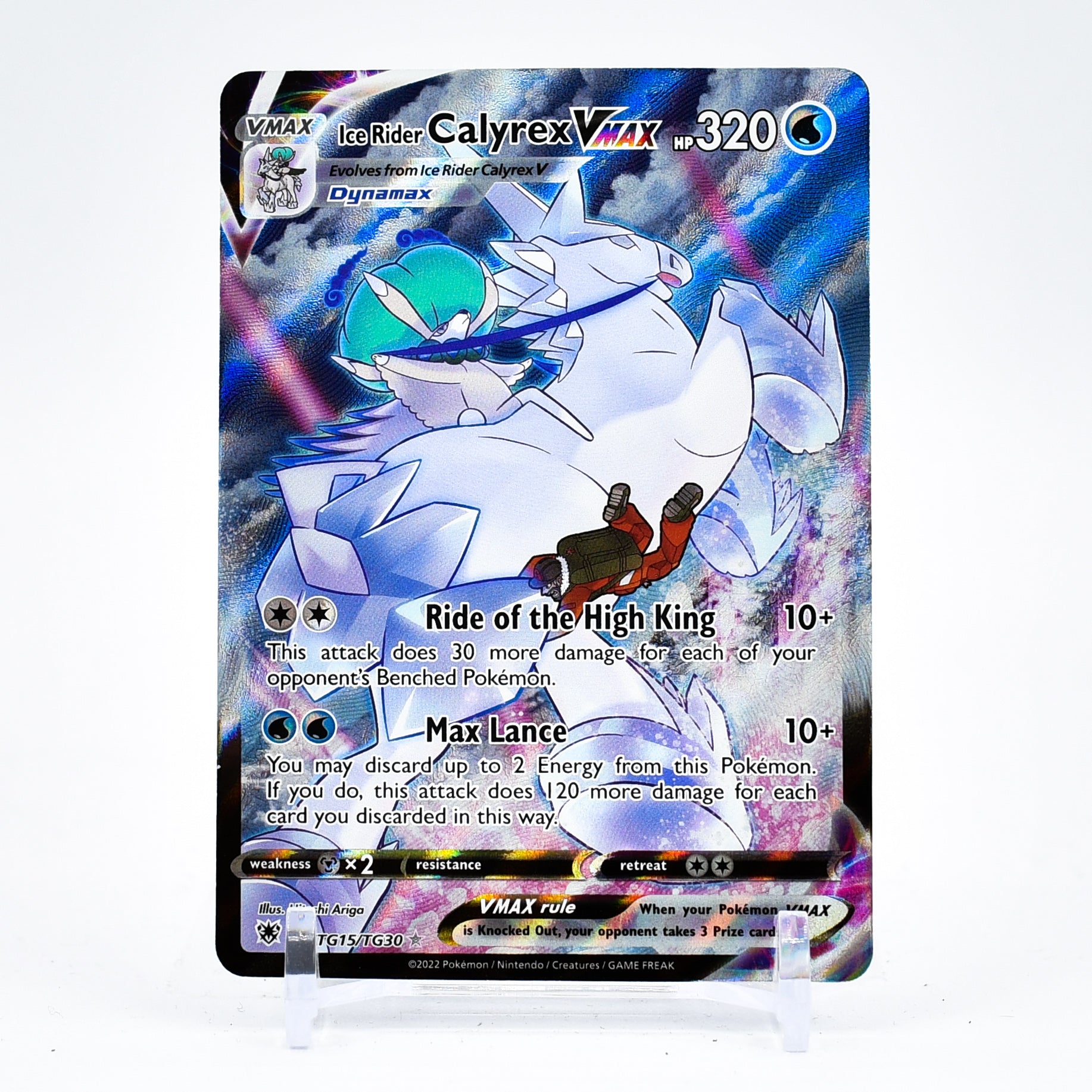 Ice Rider Calyrex Vmax - TG15/TG30 Astral Radiance ALTERNATE ART Pokemon - NM/MINT