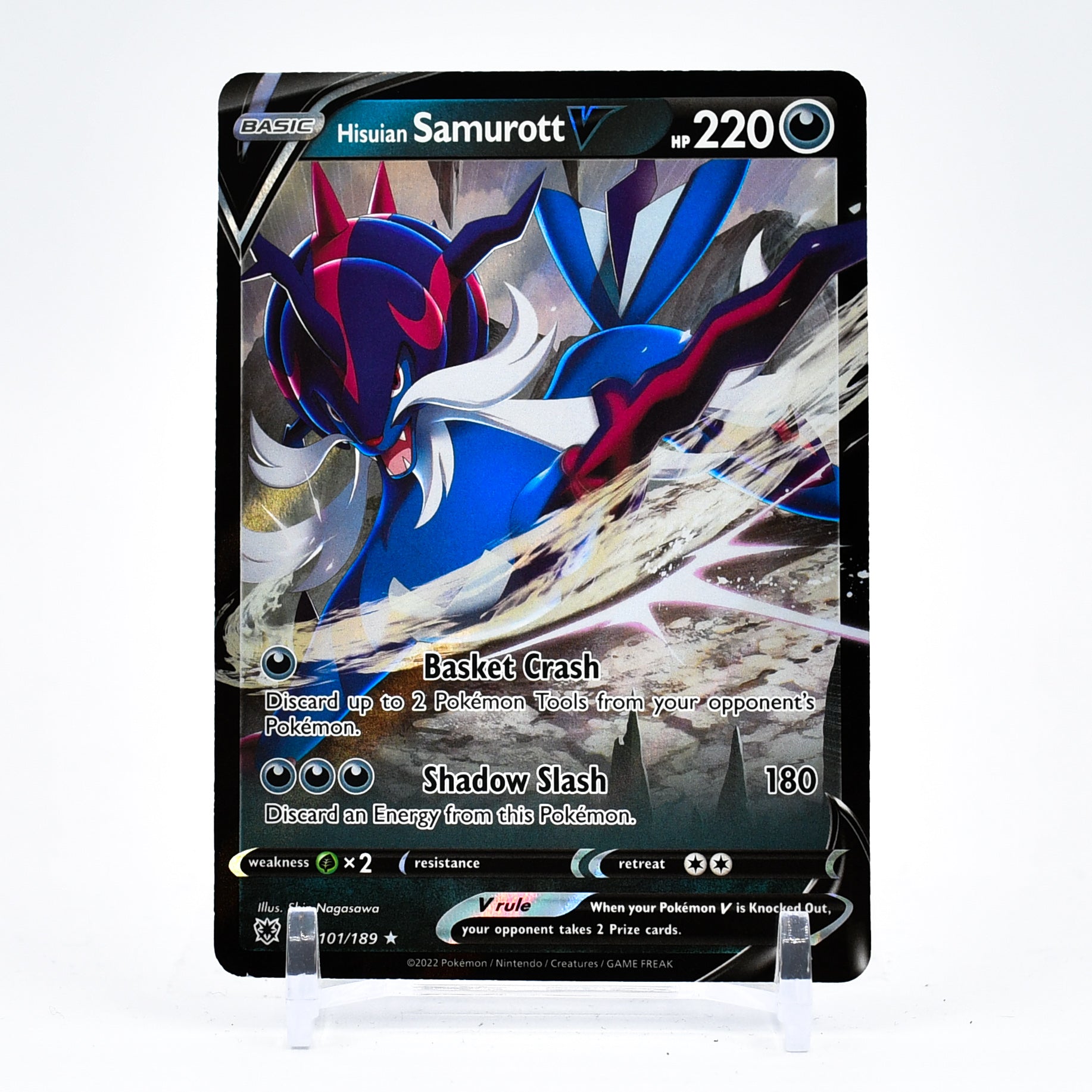 Hisuian Samurott V - 101/189 Astral Radiance Ultra Rare Pokemon - NM/MINT