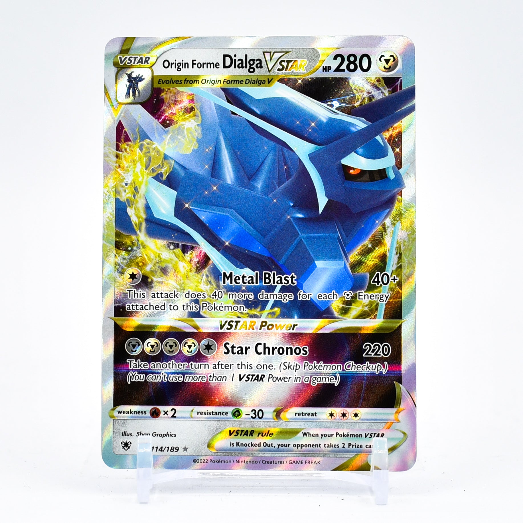 Origin Forme Dialga Vstar - 114/189 Astral Radiance Ultra Rare Pokemon - NM/MINT