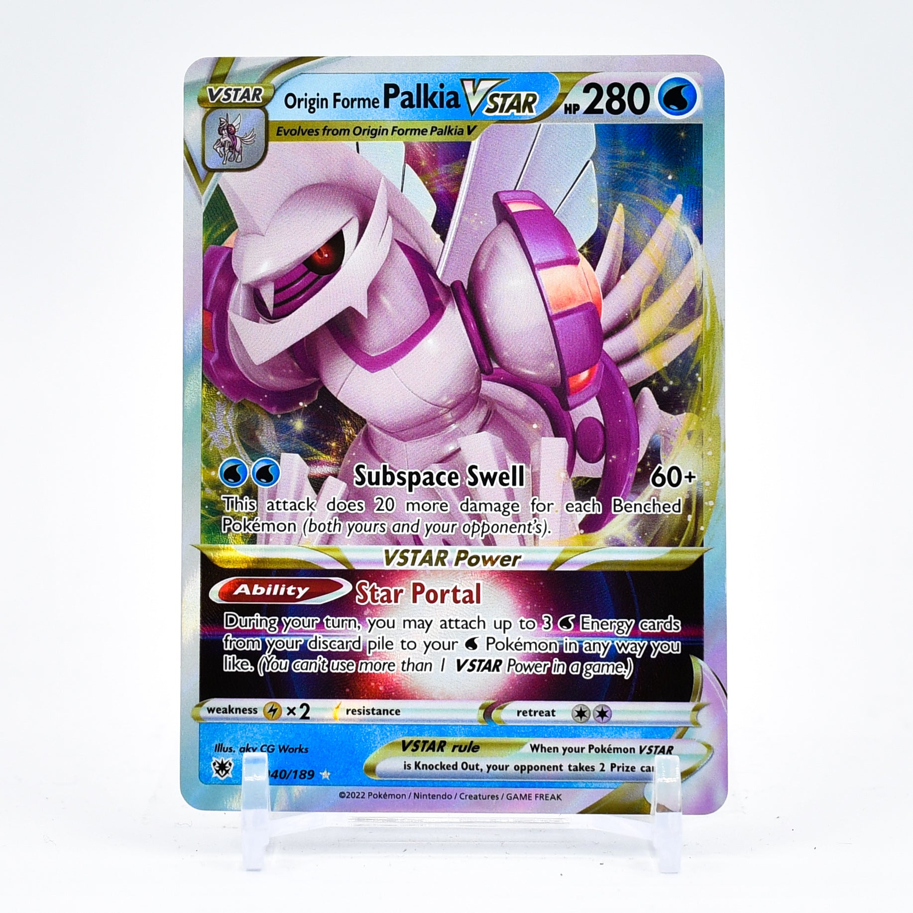 Origin Forme Palkia Vstar - 040/189 Astral Radiance Ultra Rare Pokemon - NM/MINT