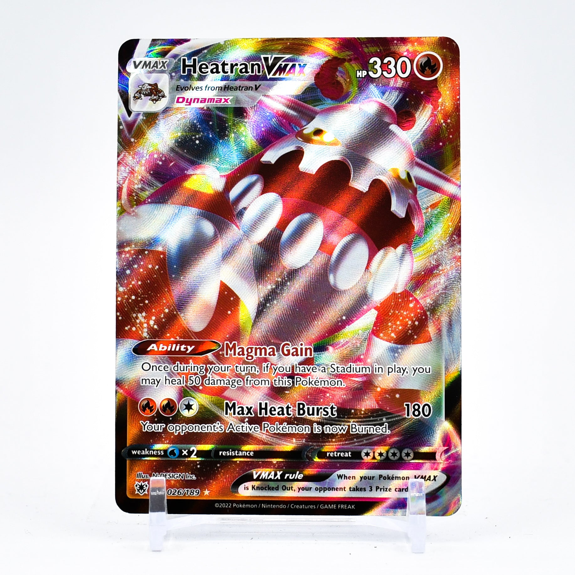 Heatran Vmax - 026/189 Astral Radiance Ultra Rare Pokemon - NM/MINT