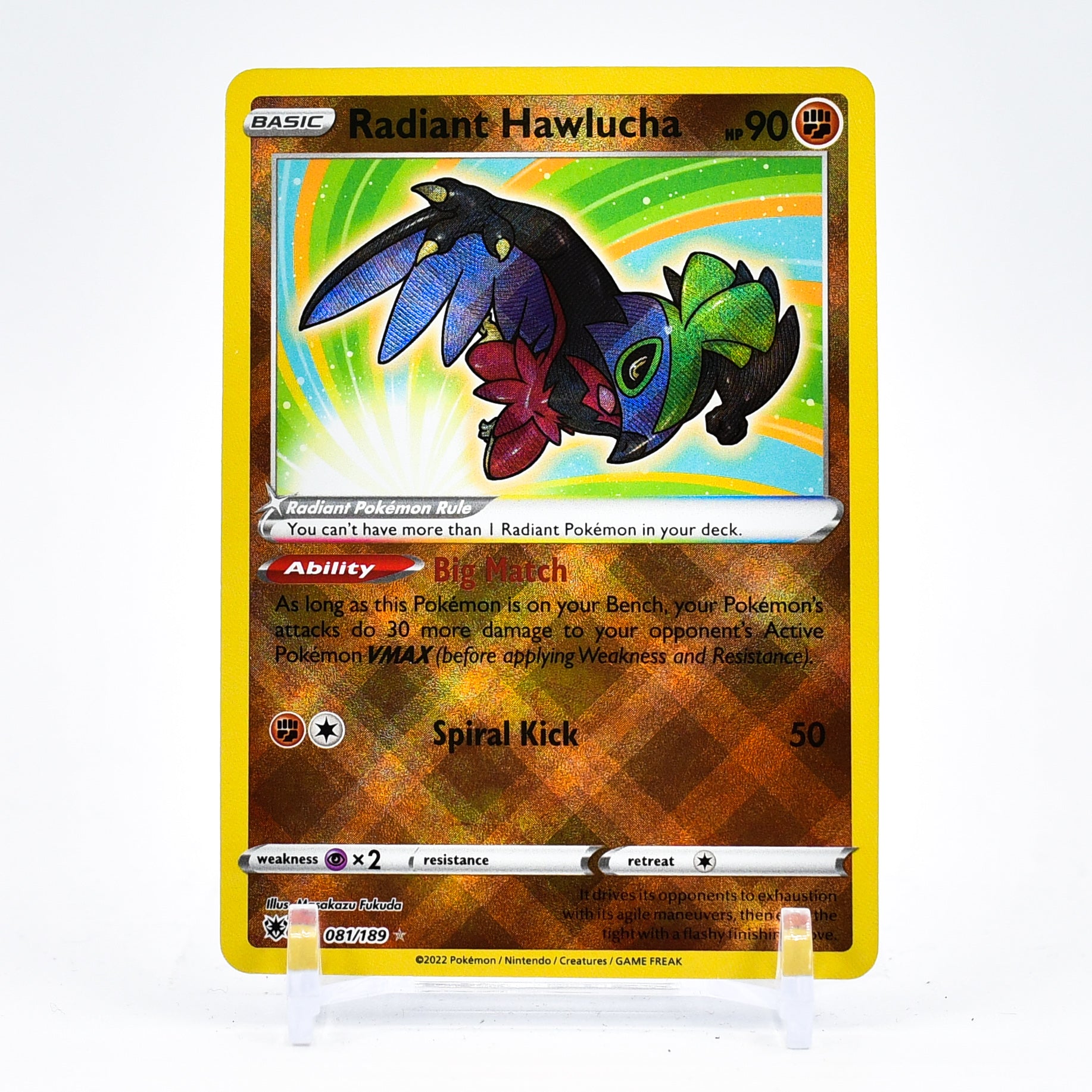 Radiant Hawlucha - 081/189 Astral Radiance SHINY Pokemon - NM/MINT